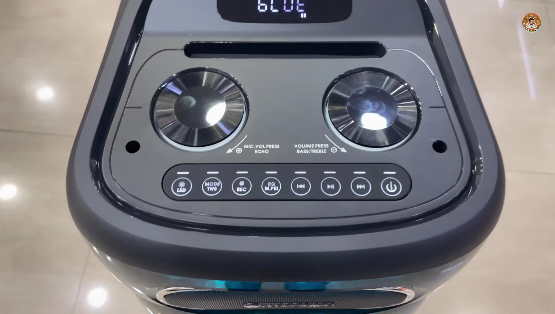 Zebronics Zeb-Sheen 2025 DJ speaker control panel