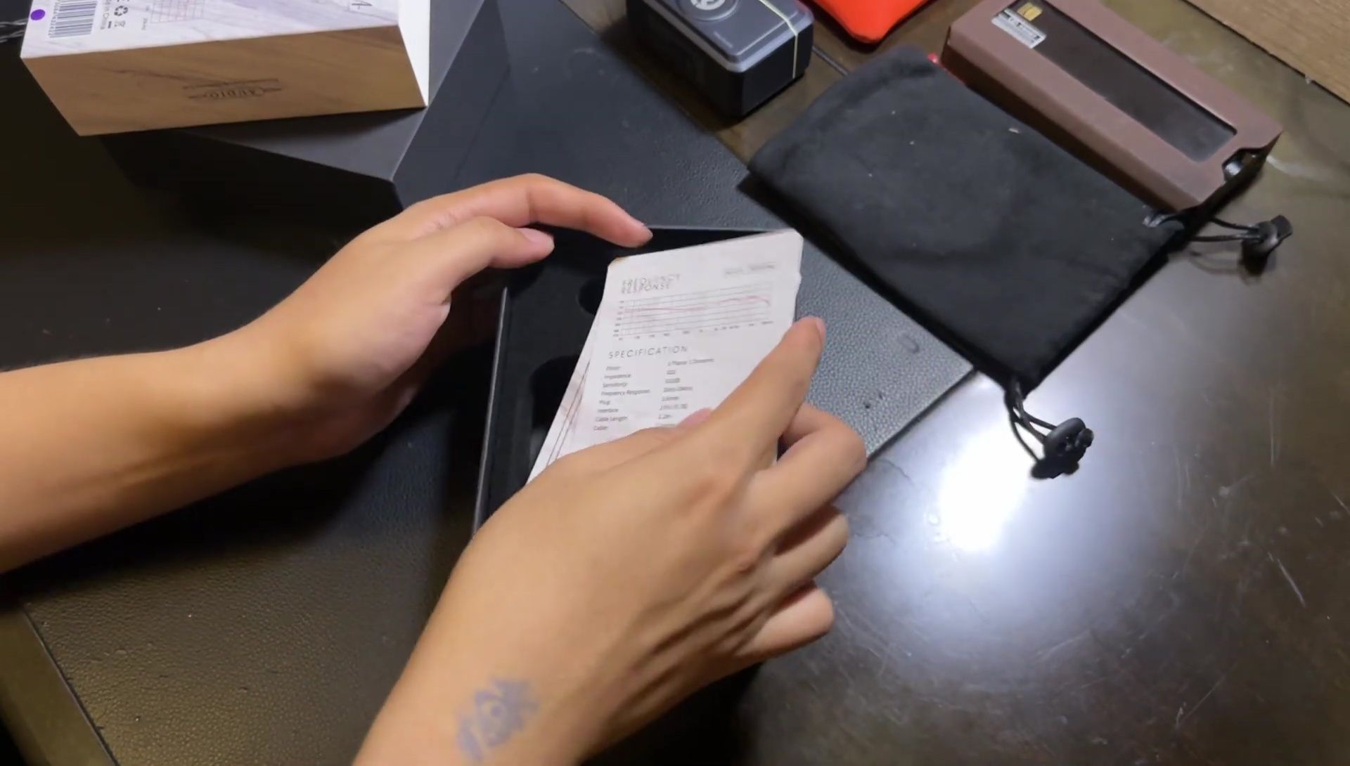 The included carrying case