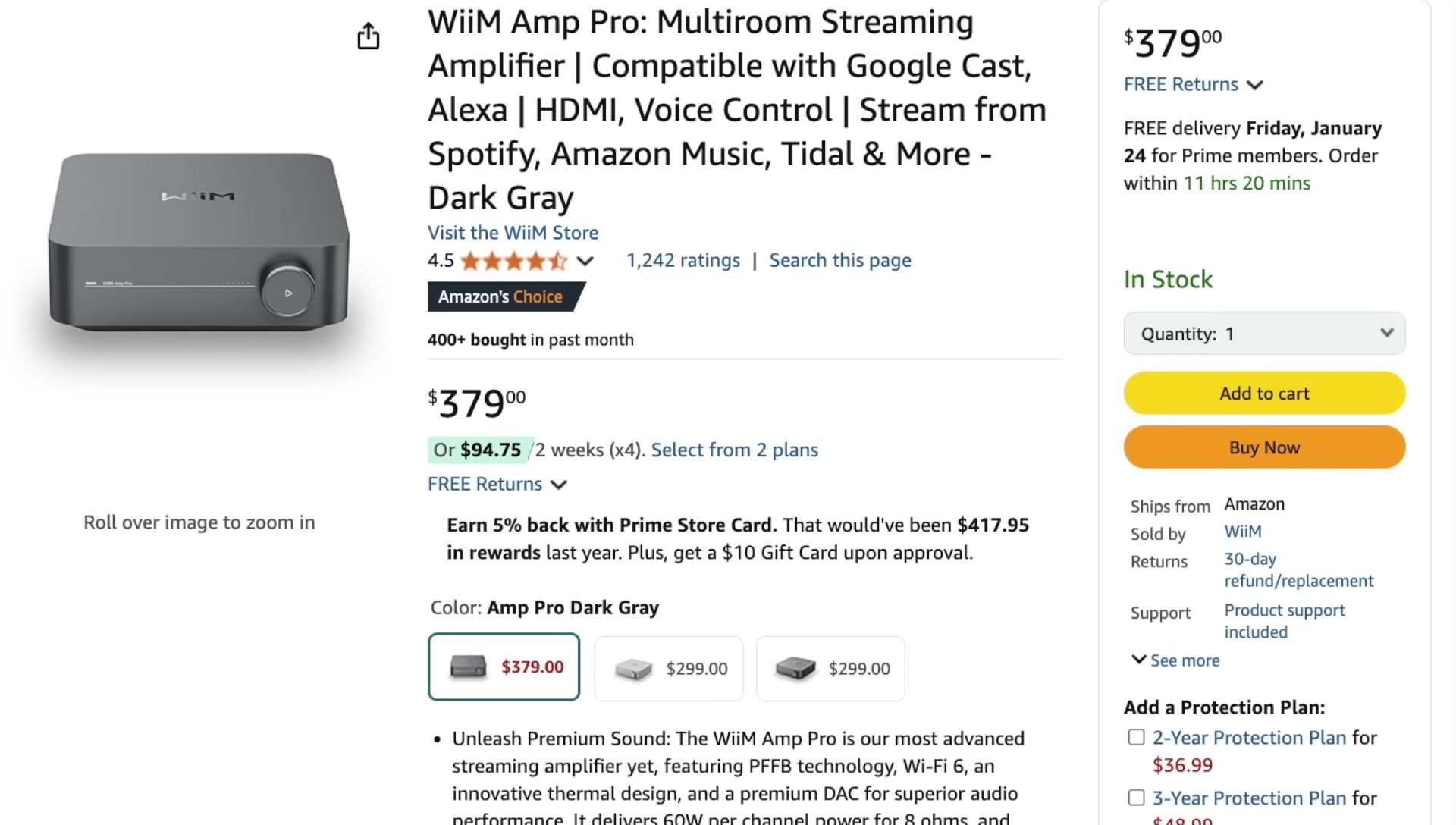 Price comparison between WHM AMP and WHM AMP Pro