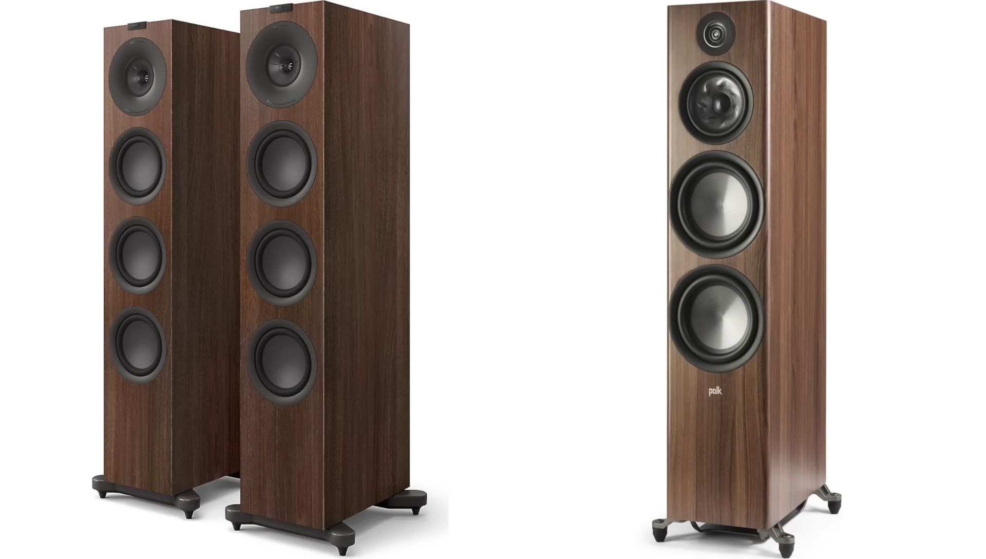 Close-up shot of specifications for both speakers being compared.