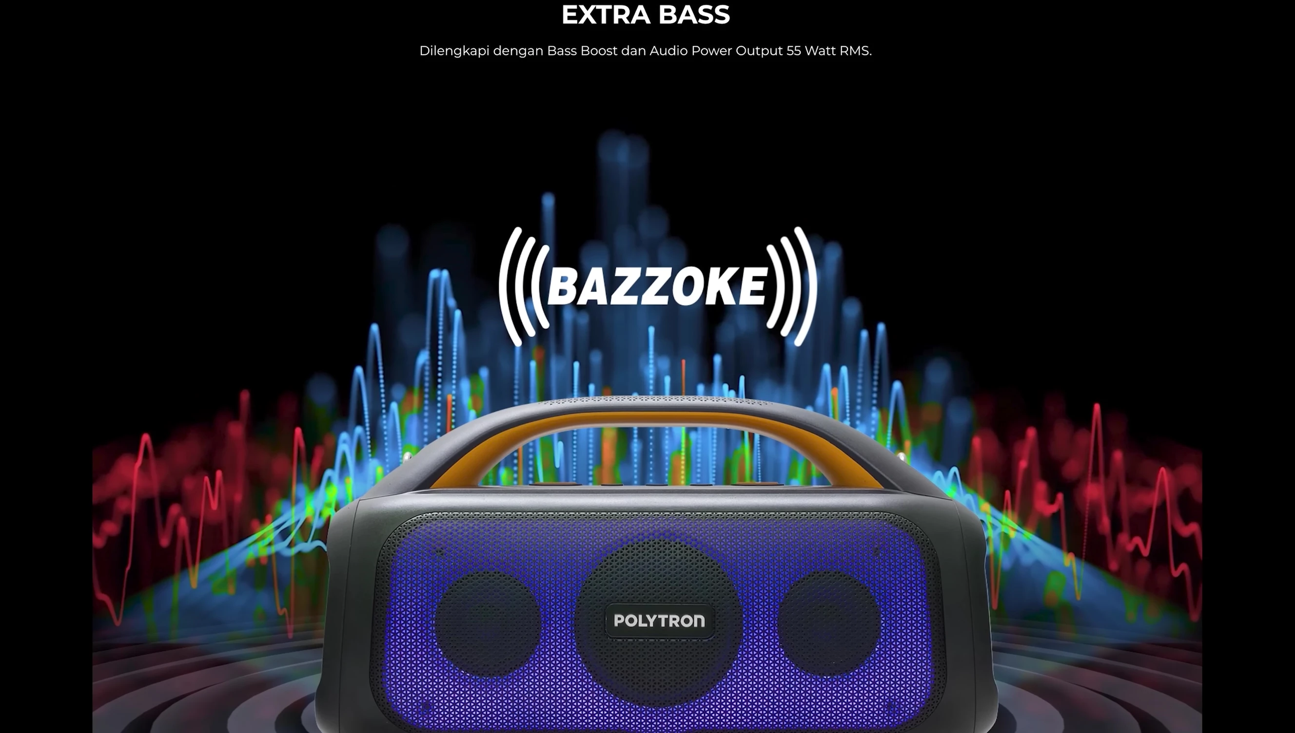 Speaker specifications and audio features are displayed on the screen.