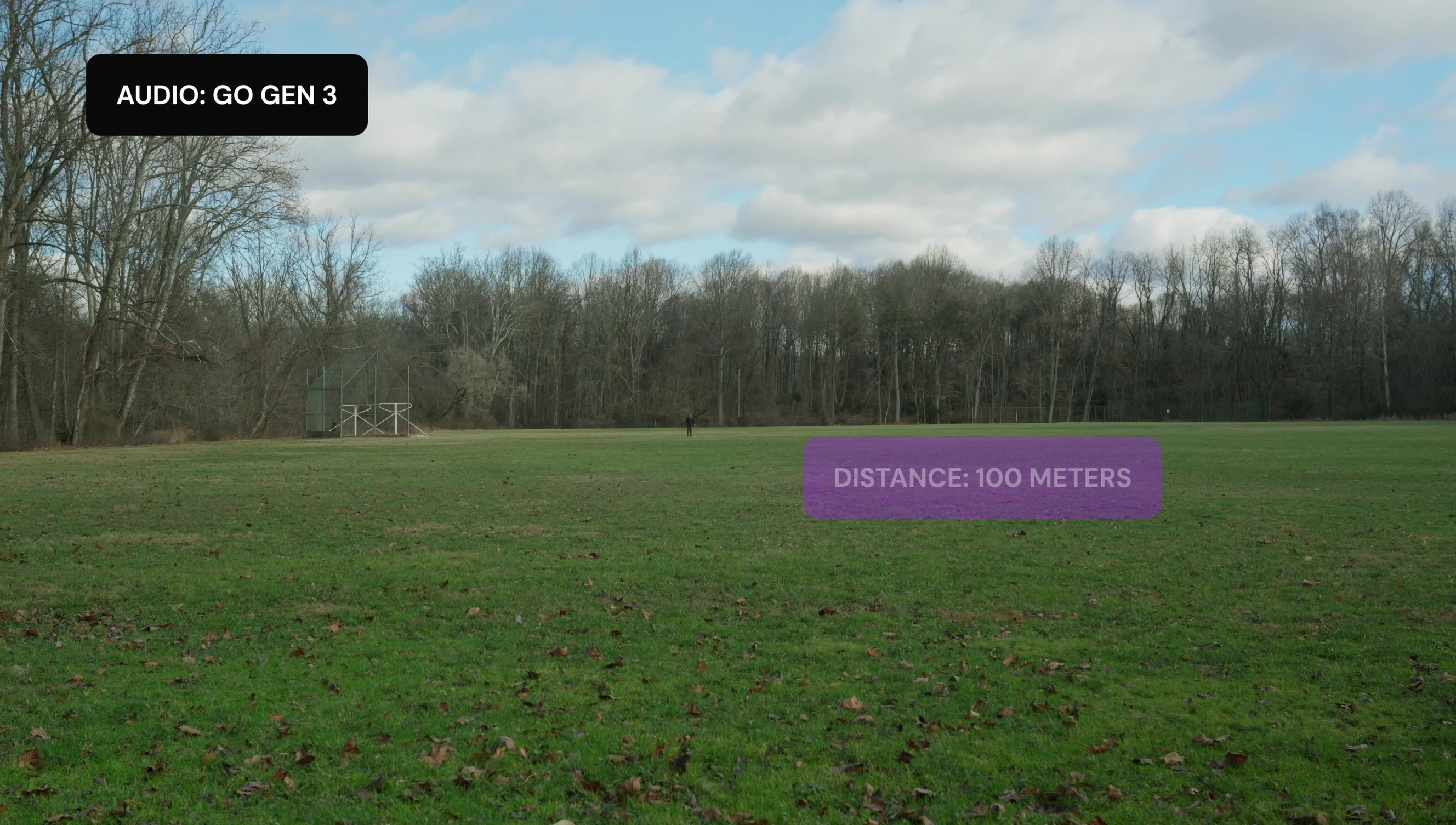 Range test at 100 meters