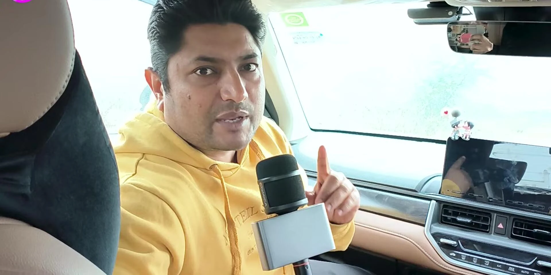 Testing microphone performance inside a car