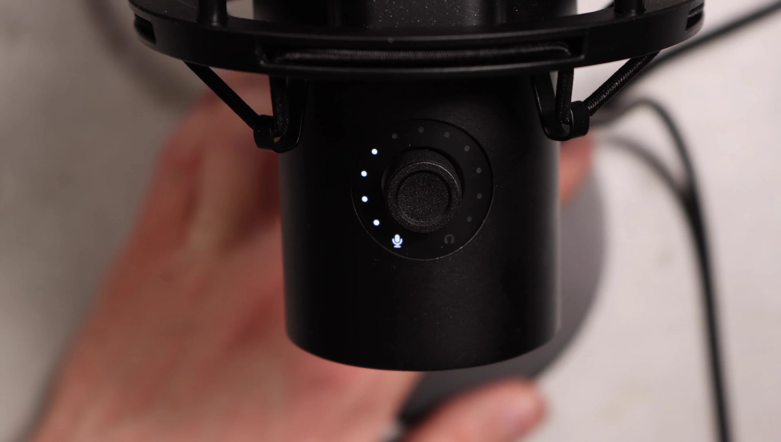 The microphone's multi-purpose dial