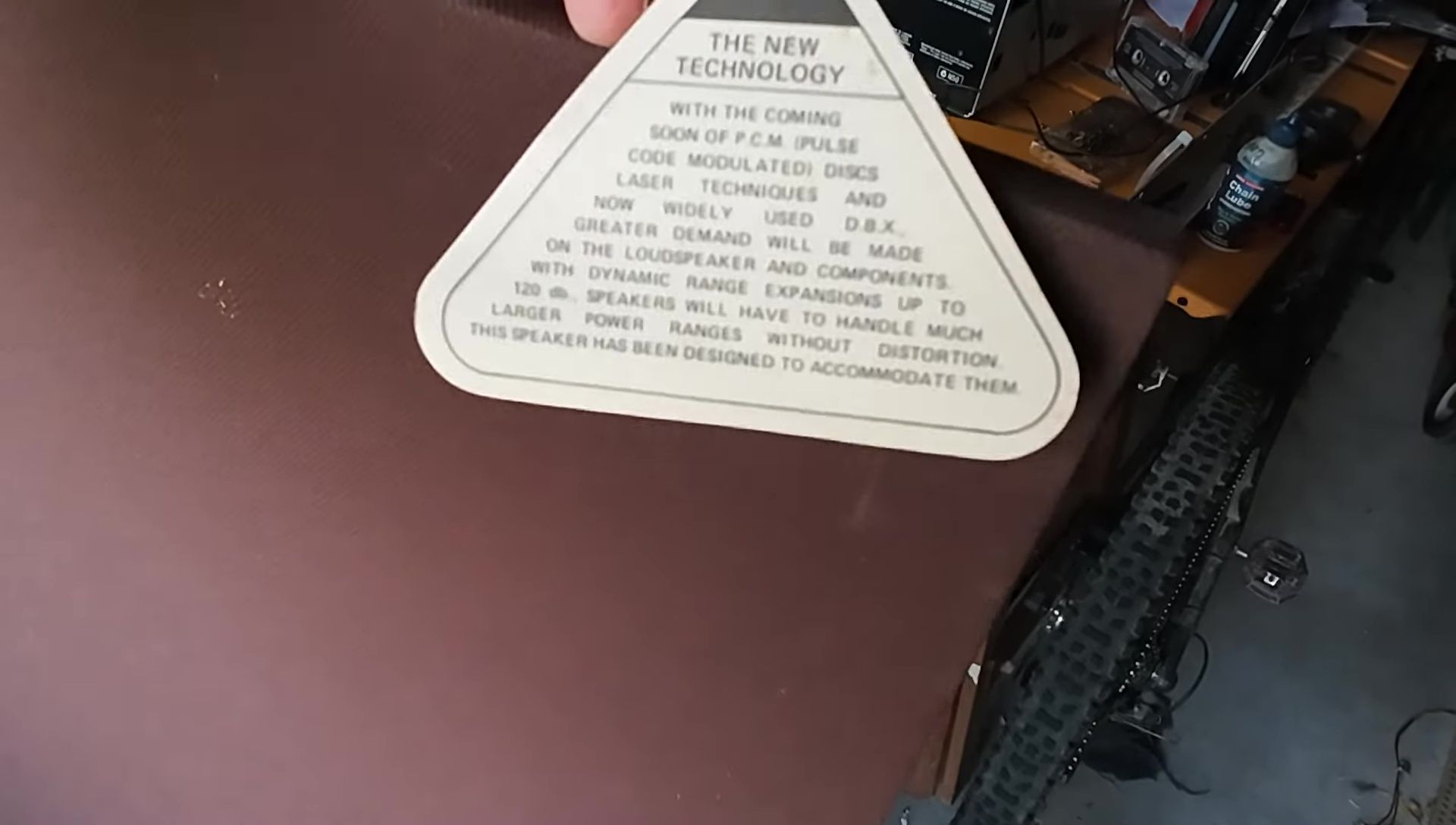 Text on the back of the speaker referring to PCM and digital audio.