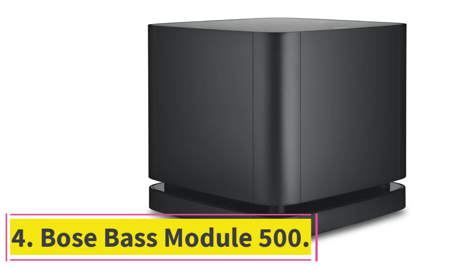 The Bose Bass Module 500 positioned near a soundbar