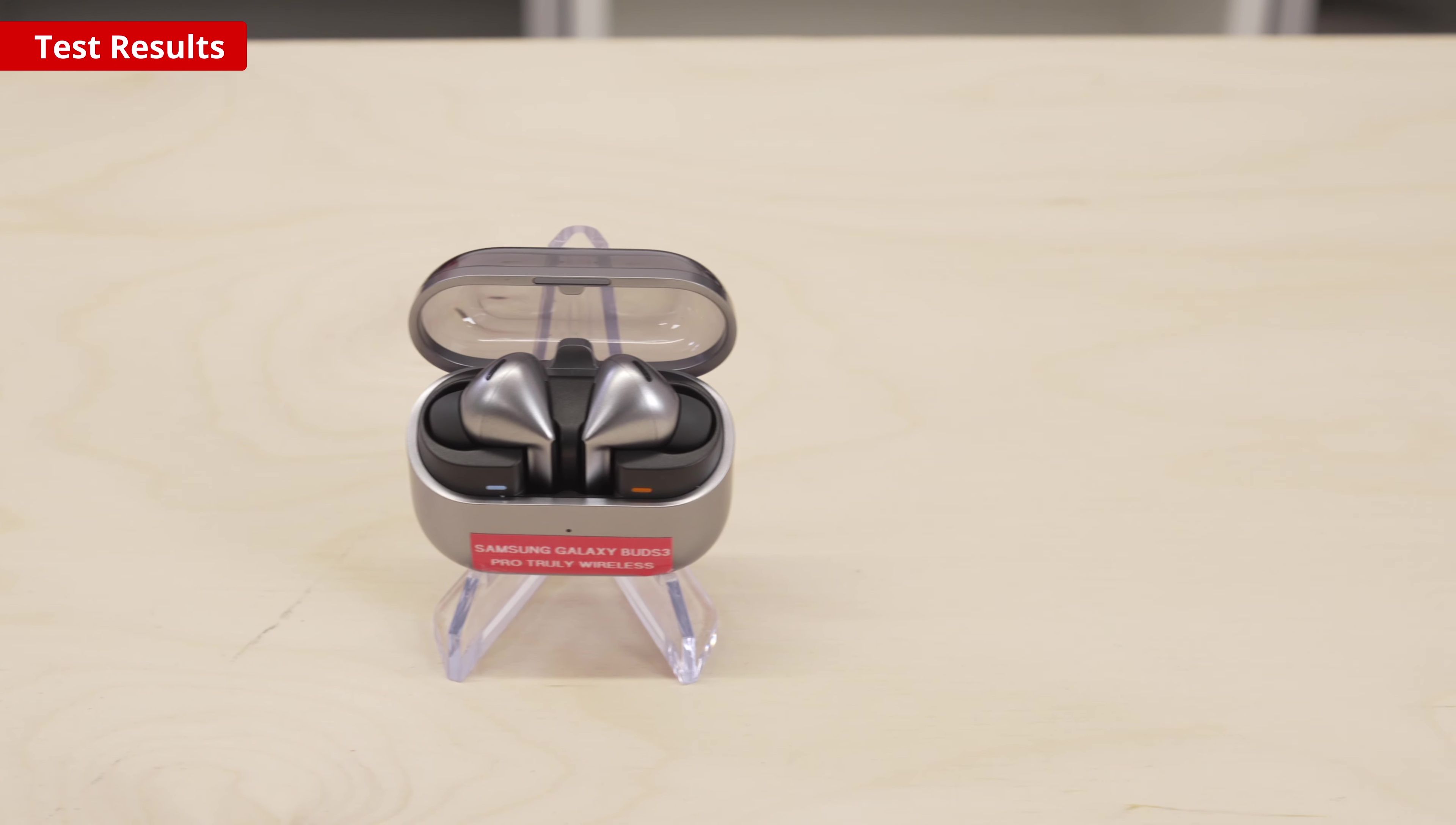A shot showcasing the stylish design of the earbuds.