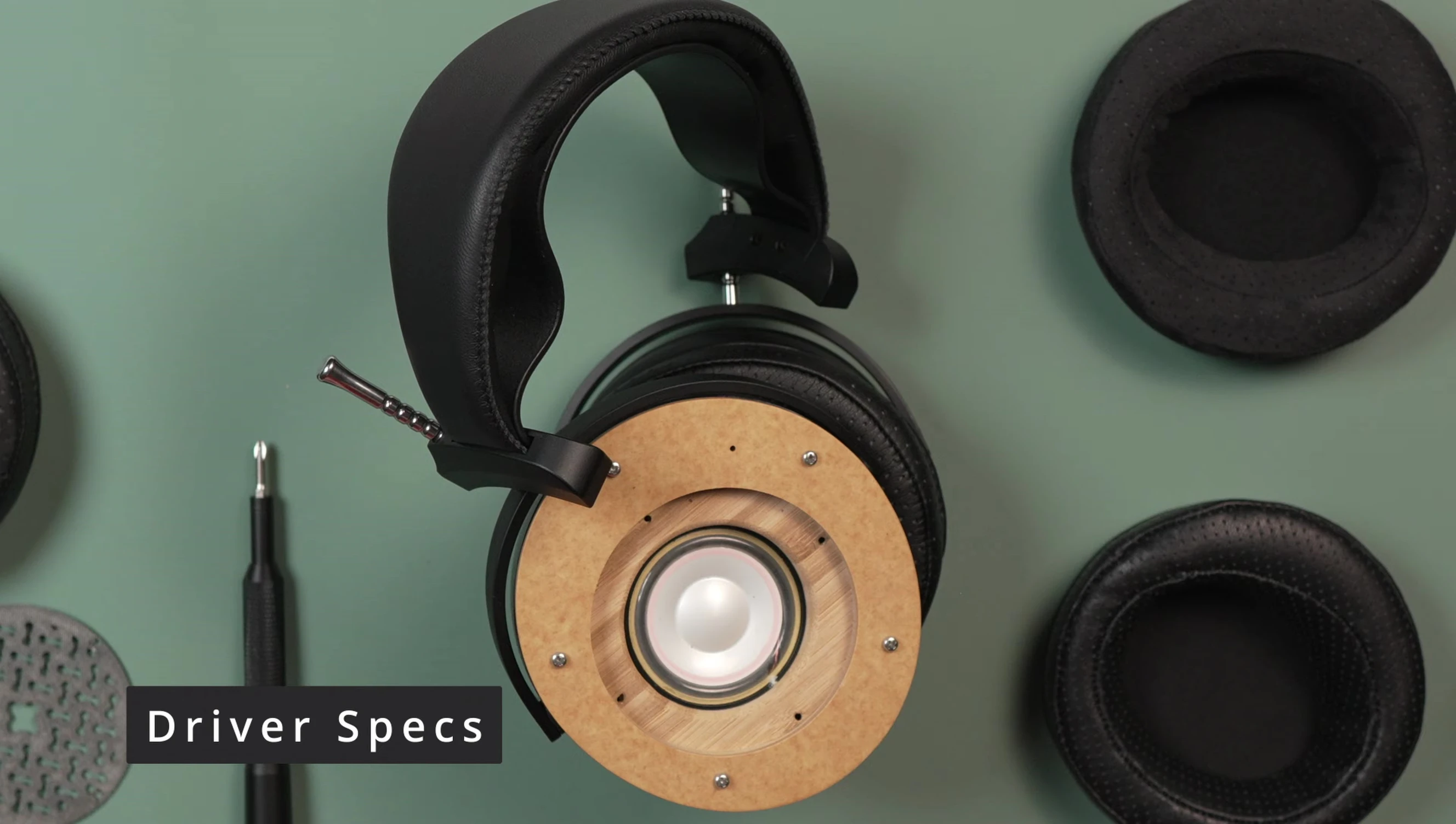 Detailed shot of the headphone driver
