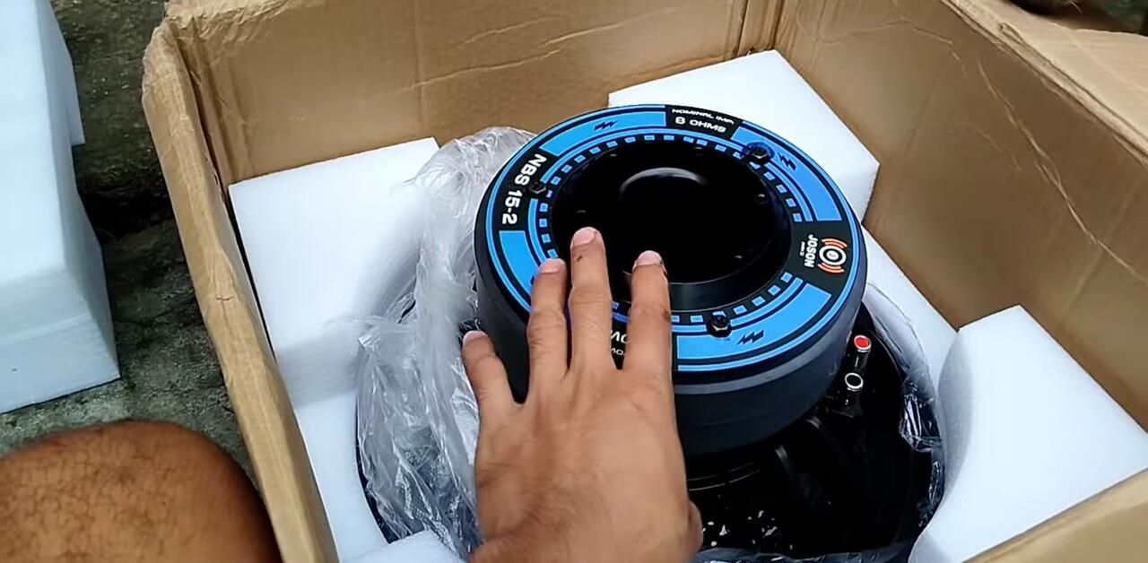 Detail of the speaker's voice coil