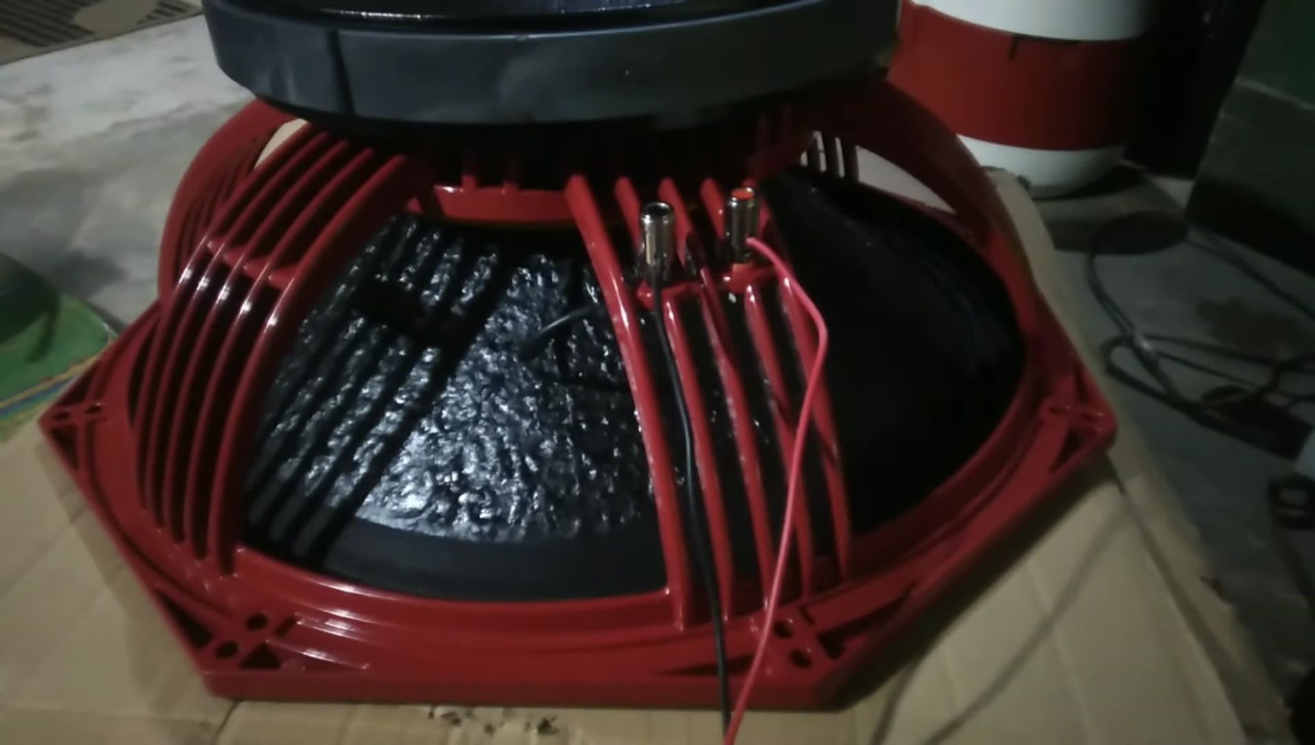 Shot showing the speaker without an enclosure.