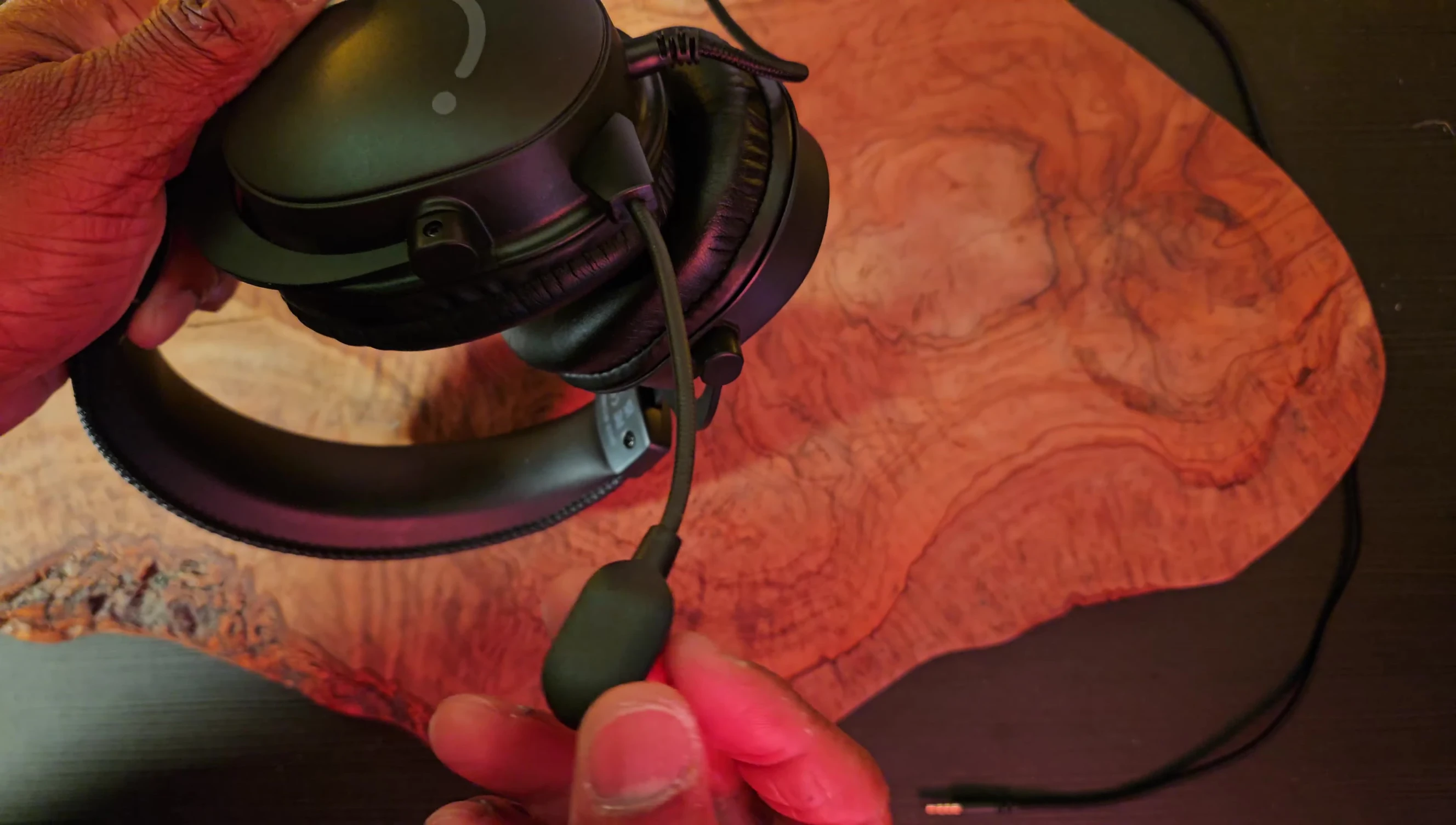The reviewer emphasizing the importance of the 7.1 surround sound.