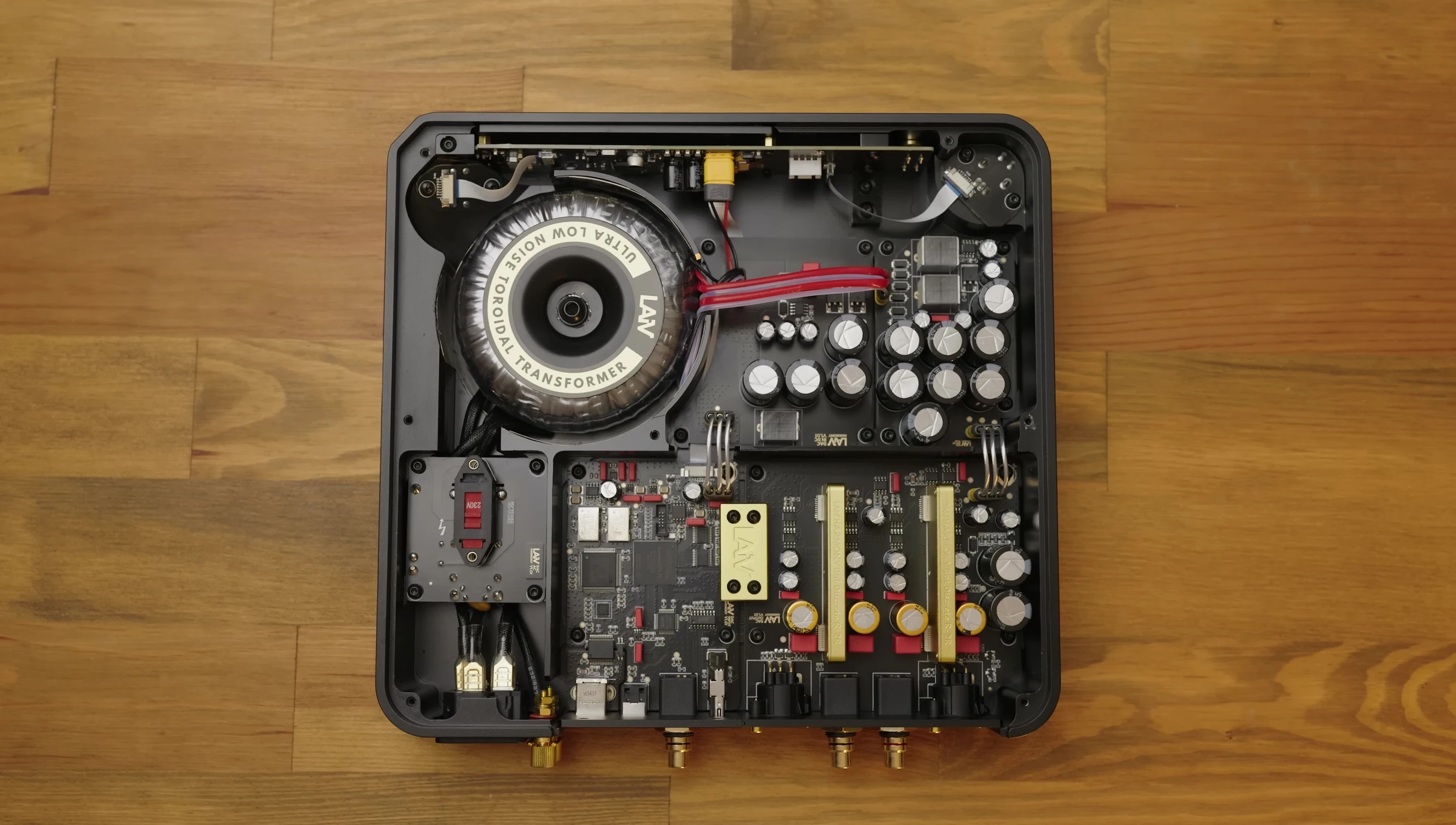 Internal shot showing the large transformer and shielding