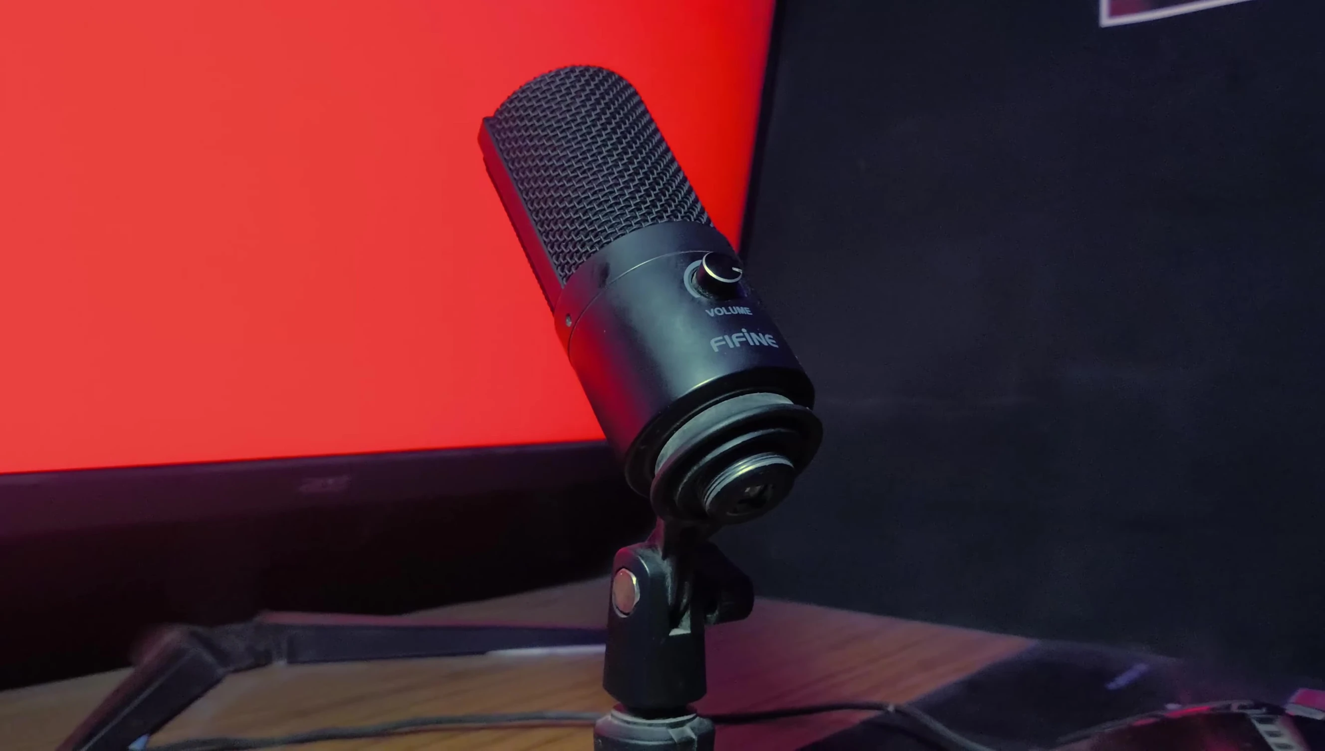Close-up of the Fifine T669 microphone, showcasing its all-metal construction.