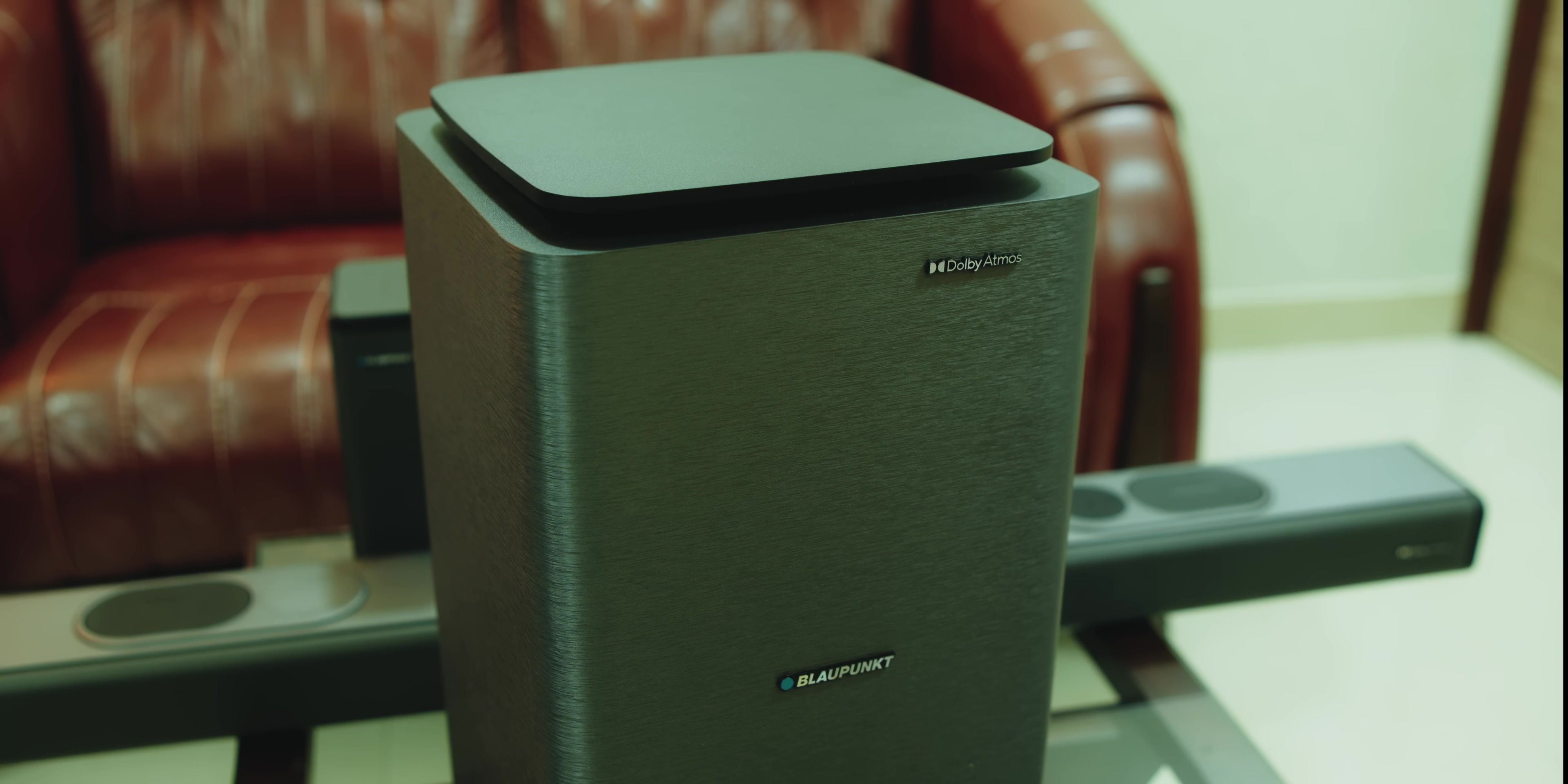 The back of the subwoofer showing power and connection port.