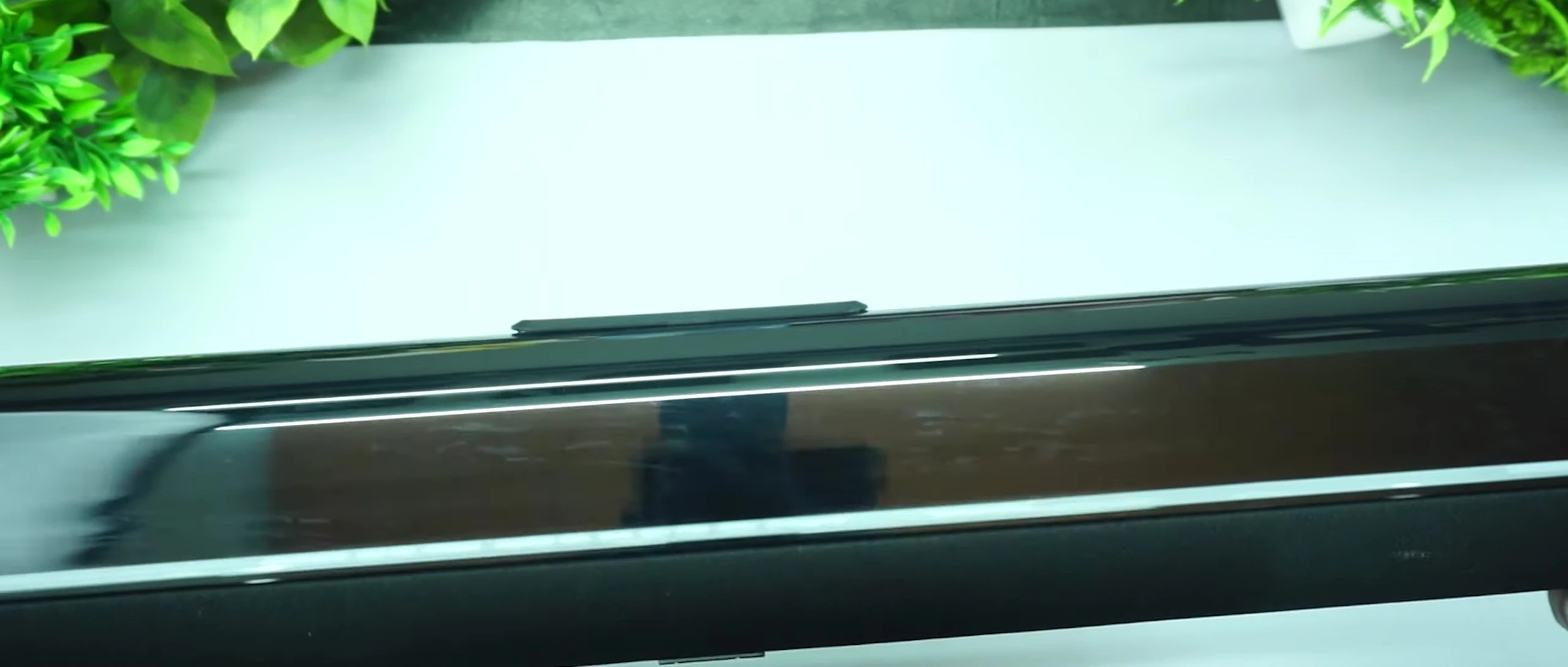 Back of the Soundbar showing ports and model number
