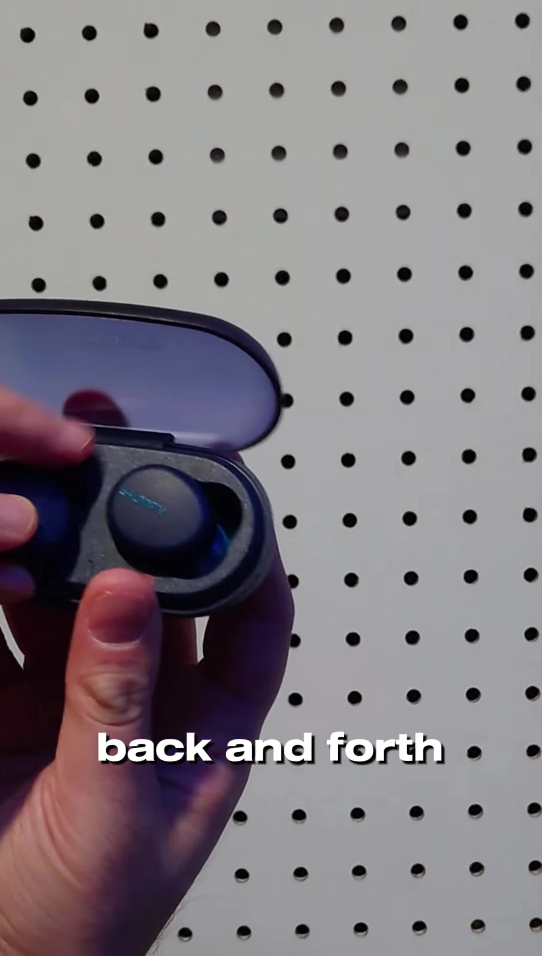 Close-up of the speaker demonstrating the difference in sound quality