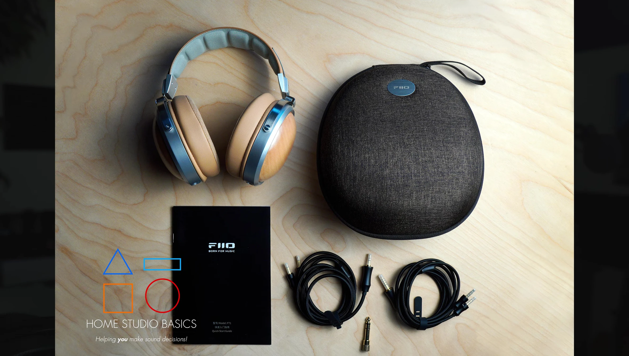 Showcasing the included hard shell carrying case and accessories.