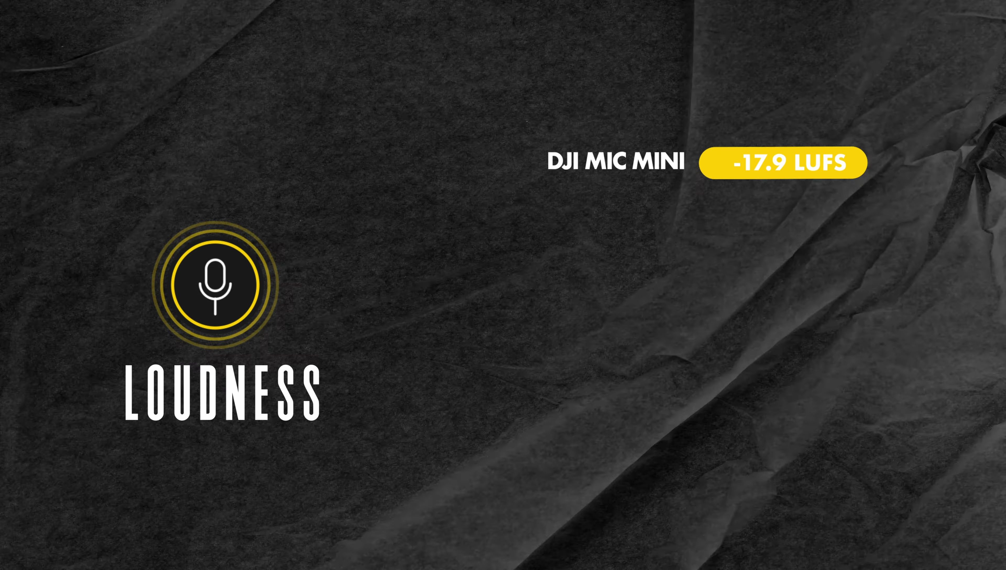 Loudness comparison results displayed on screen.