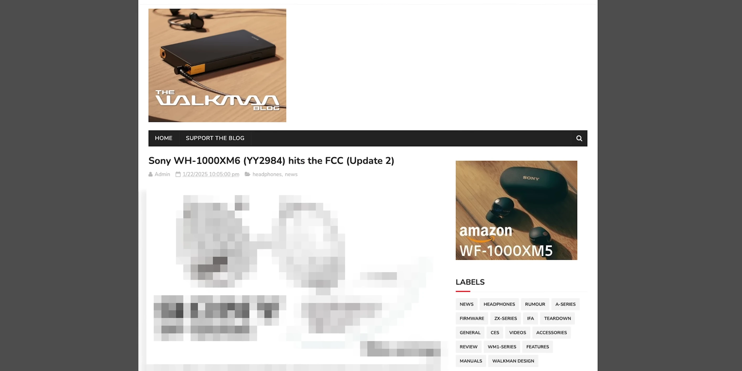 Screenshot of the FCC document mentioning wireless noise-canceling stereo headset