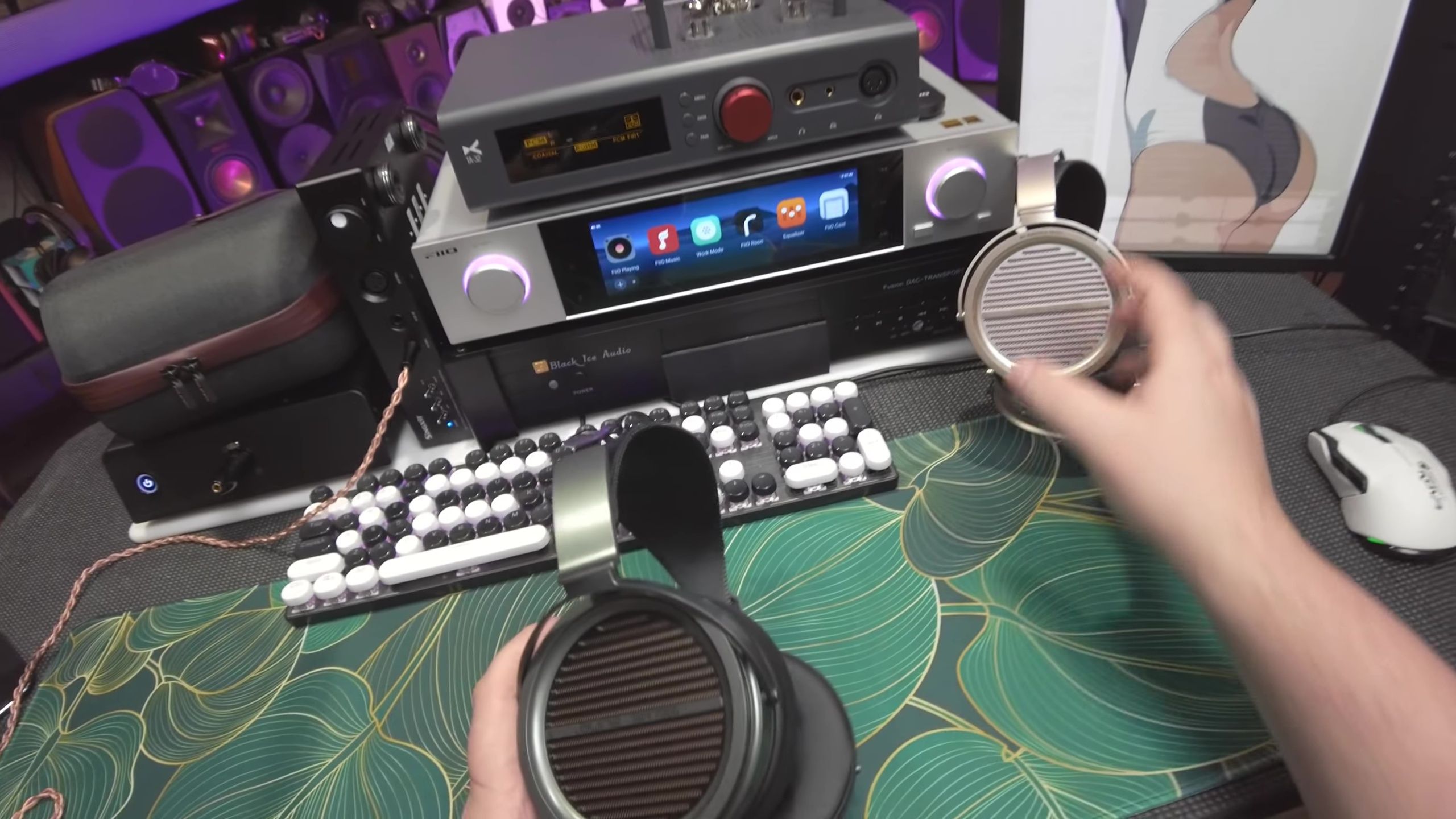 Close-up of the headphones showcasing their color and design