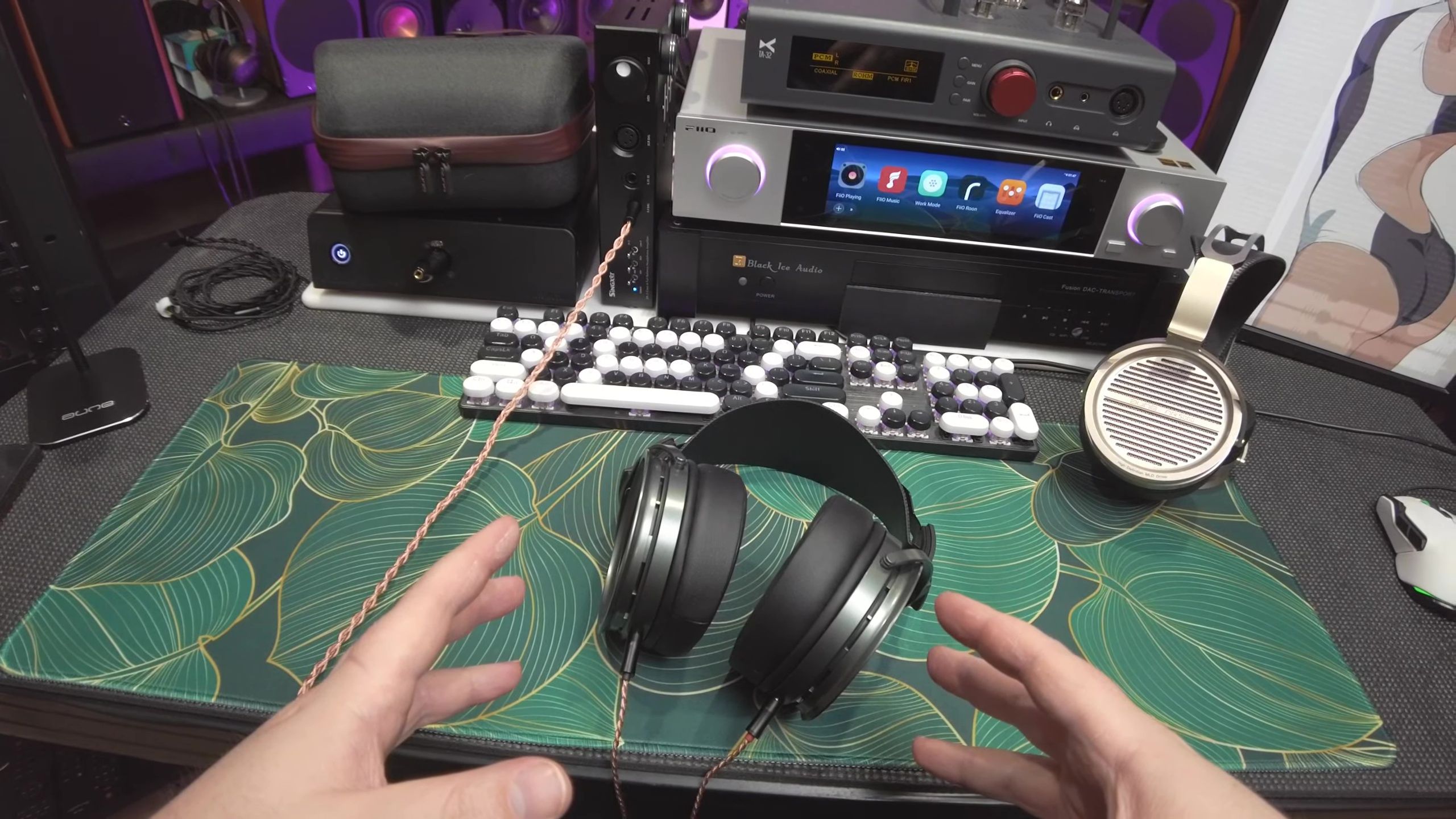 The reviewer emphasizing the unique soundstage