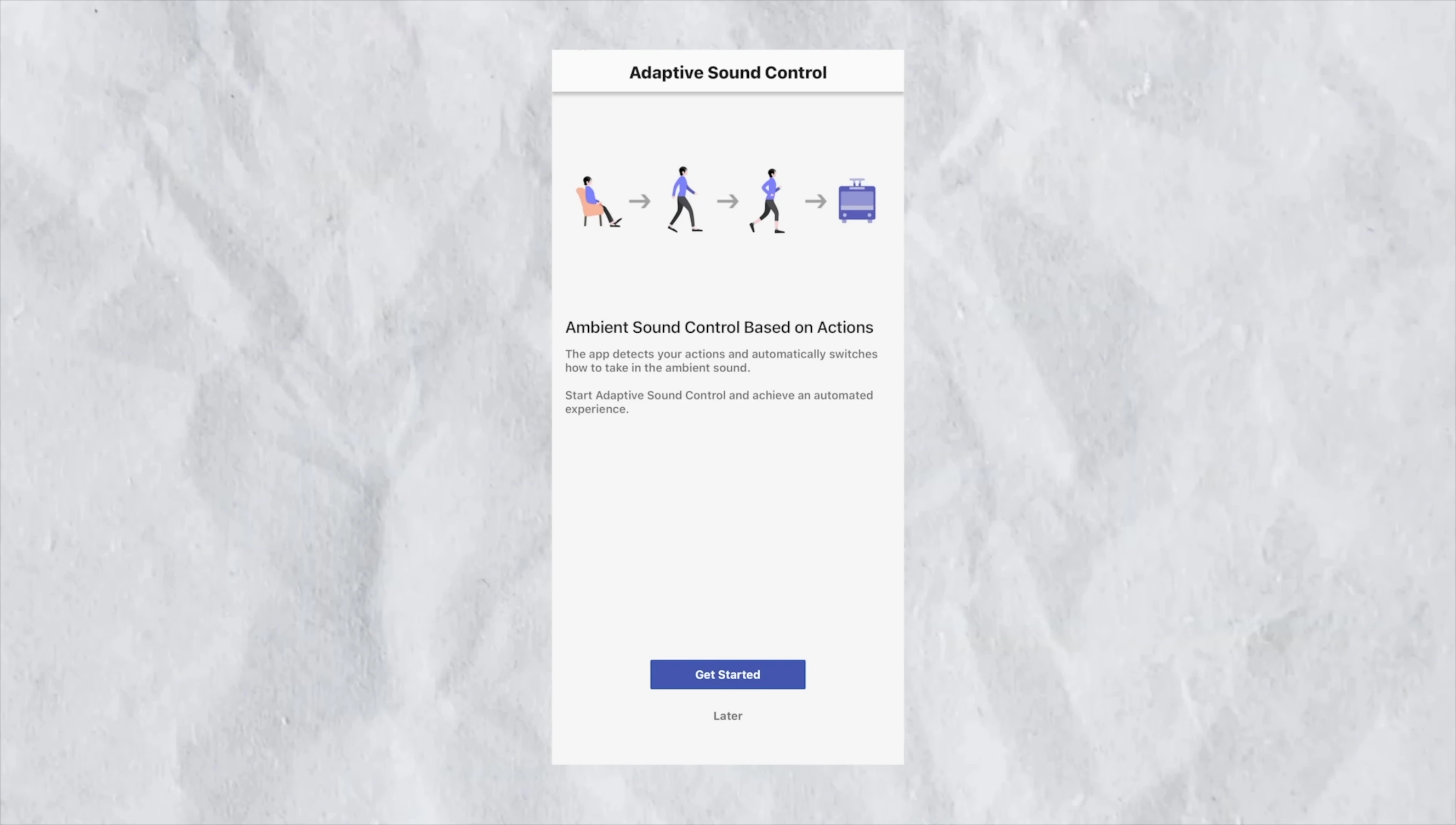 Screenshot of the Sony Headphones Connect app