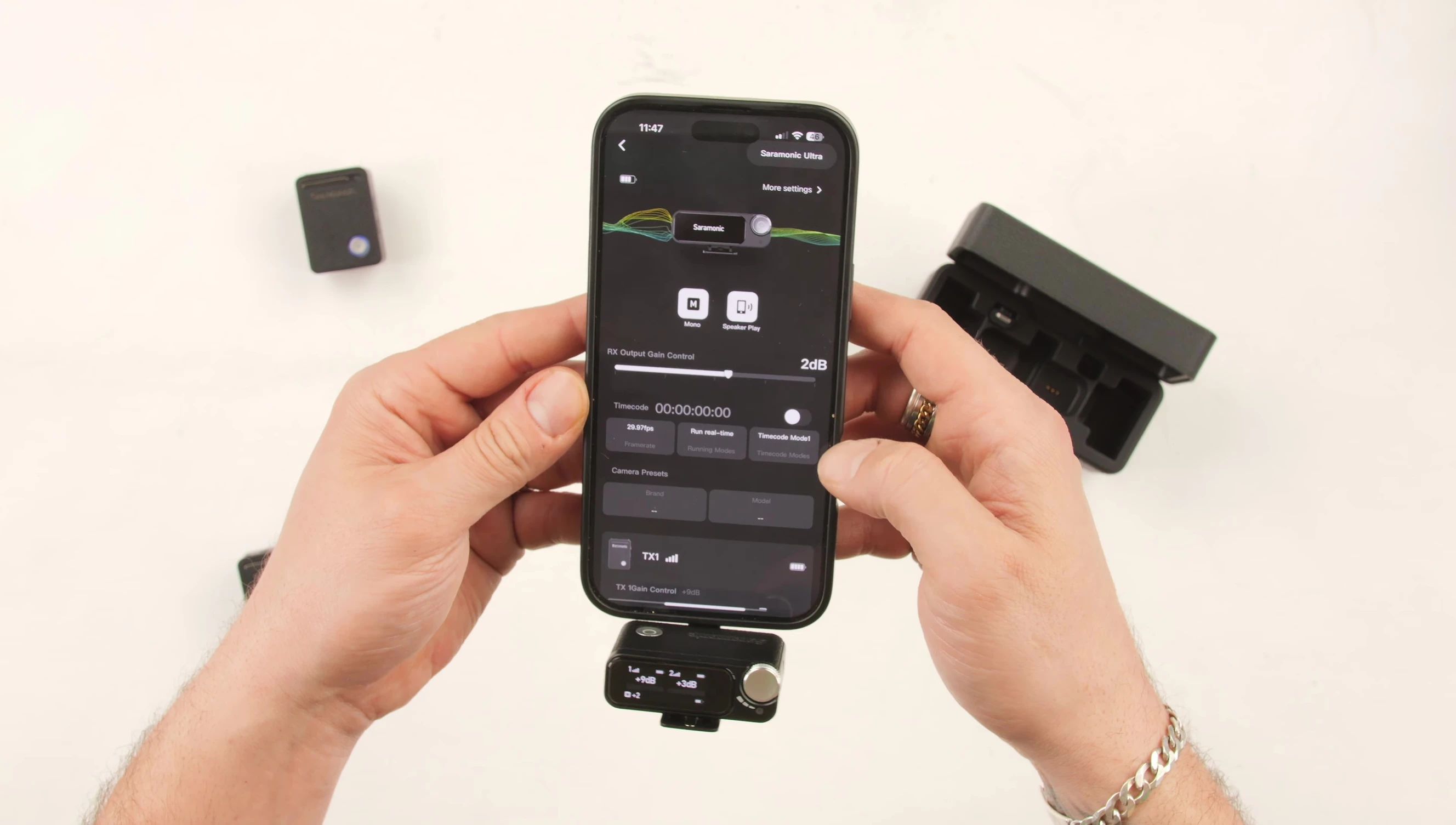 Screenshot of the Saramonic Ultra Smartphone app
