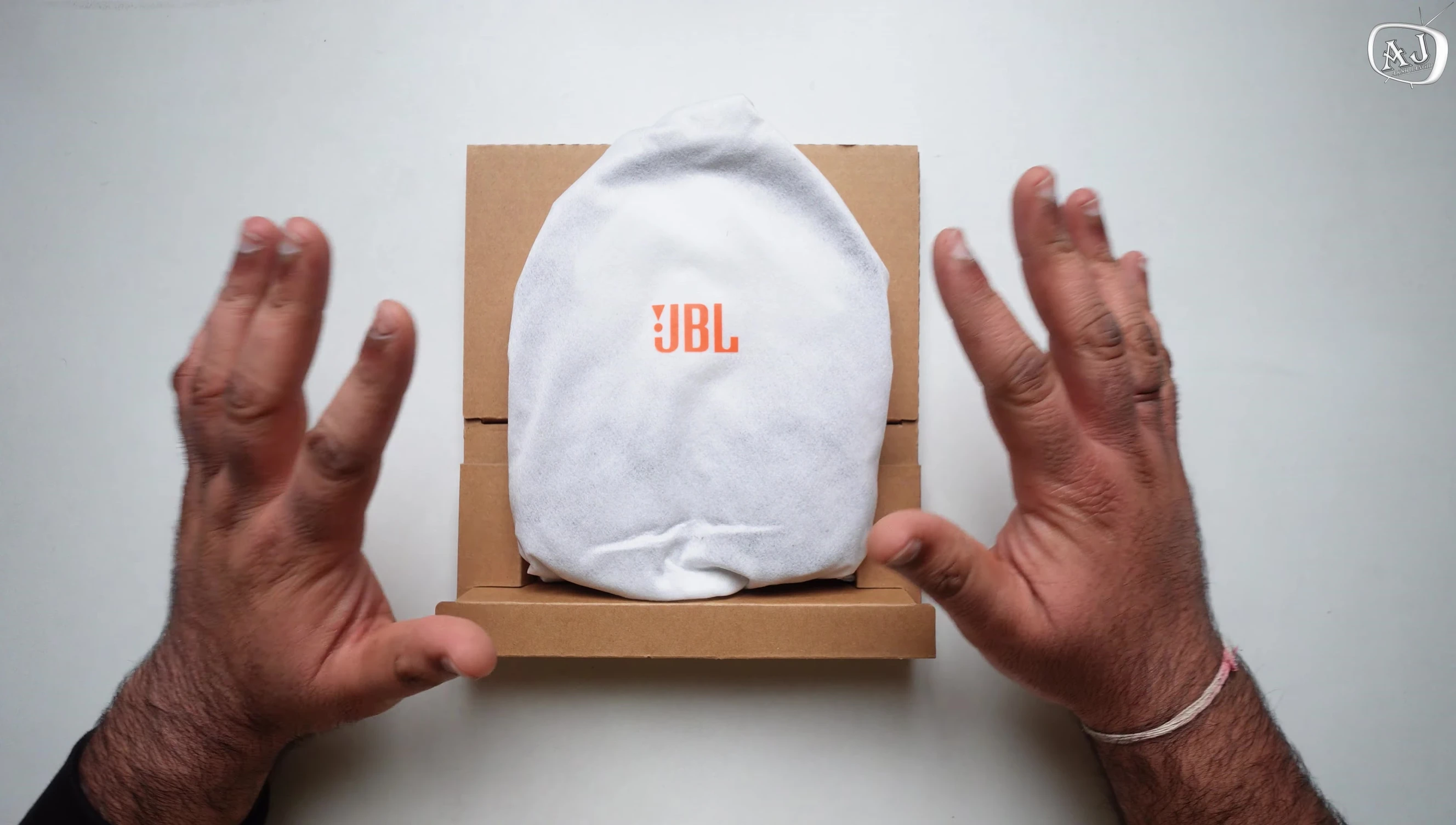 Headphones removed from packaging
