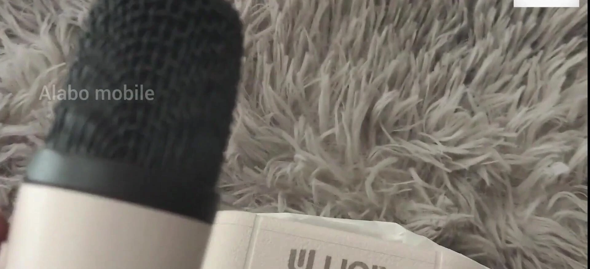 The speaker being turned on for testing