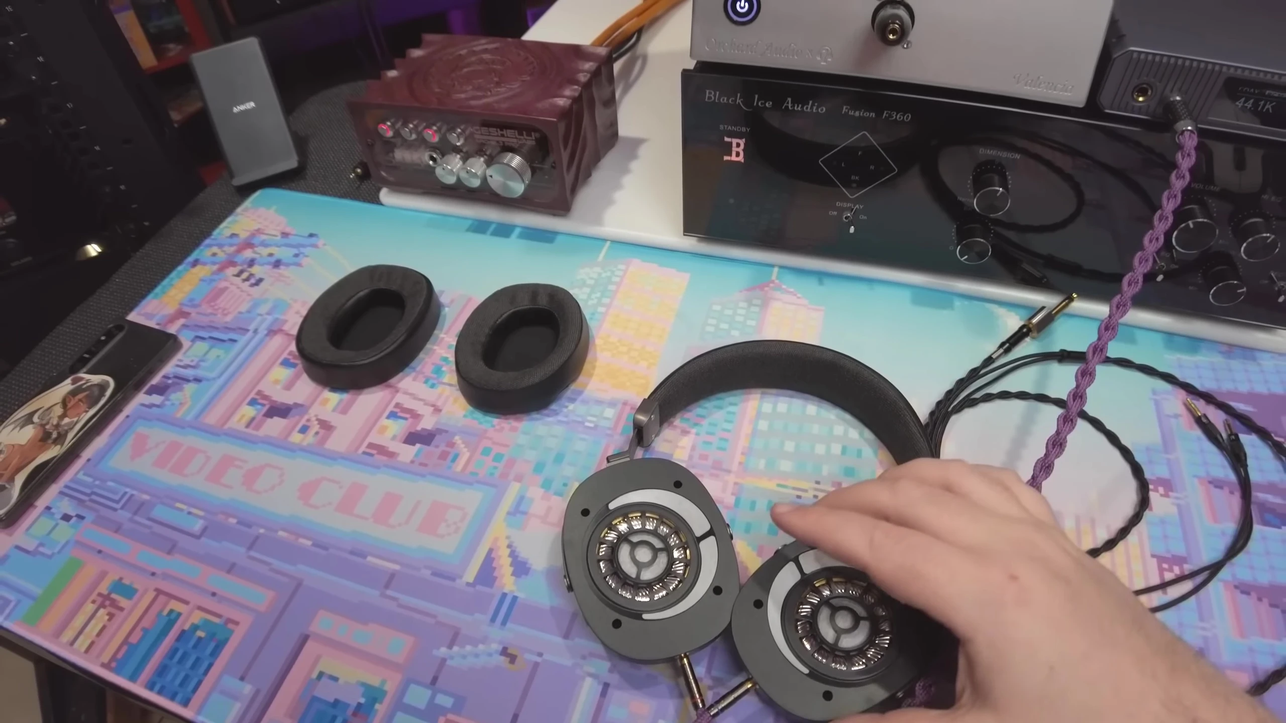 Close-up of the headphones