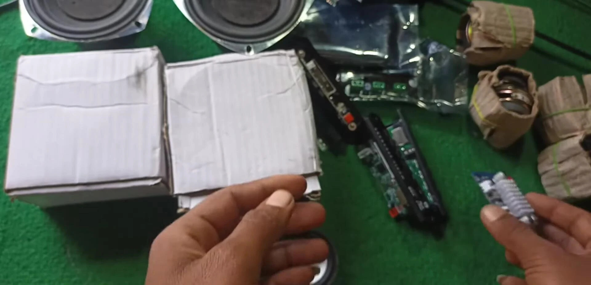 The damaged amplifier.