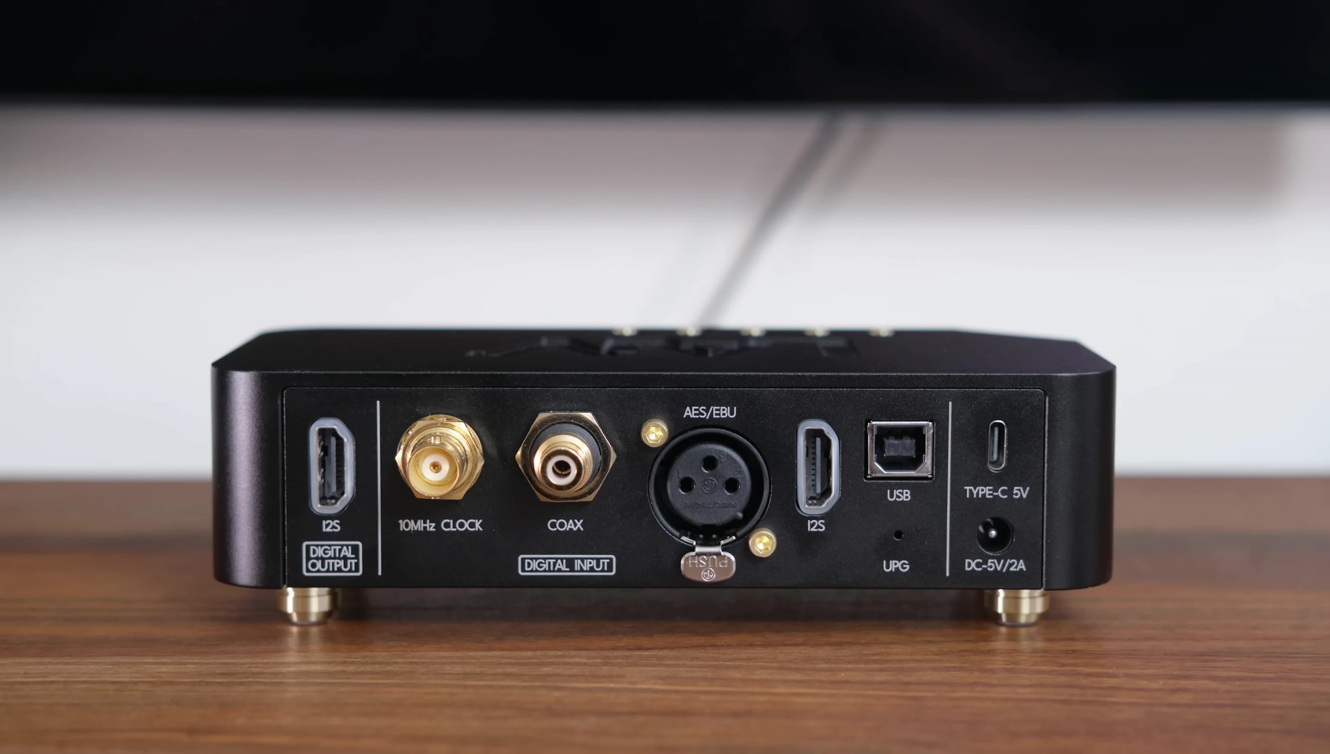 Rear panel showcasing the various digital input and output options.