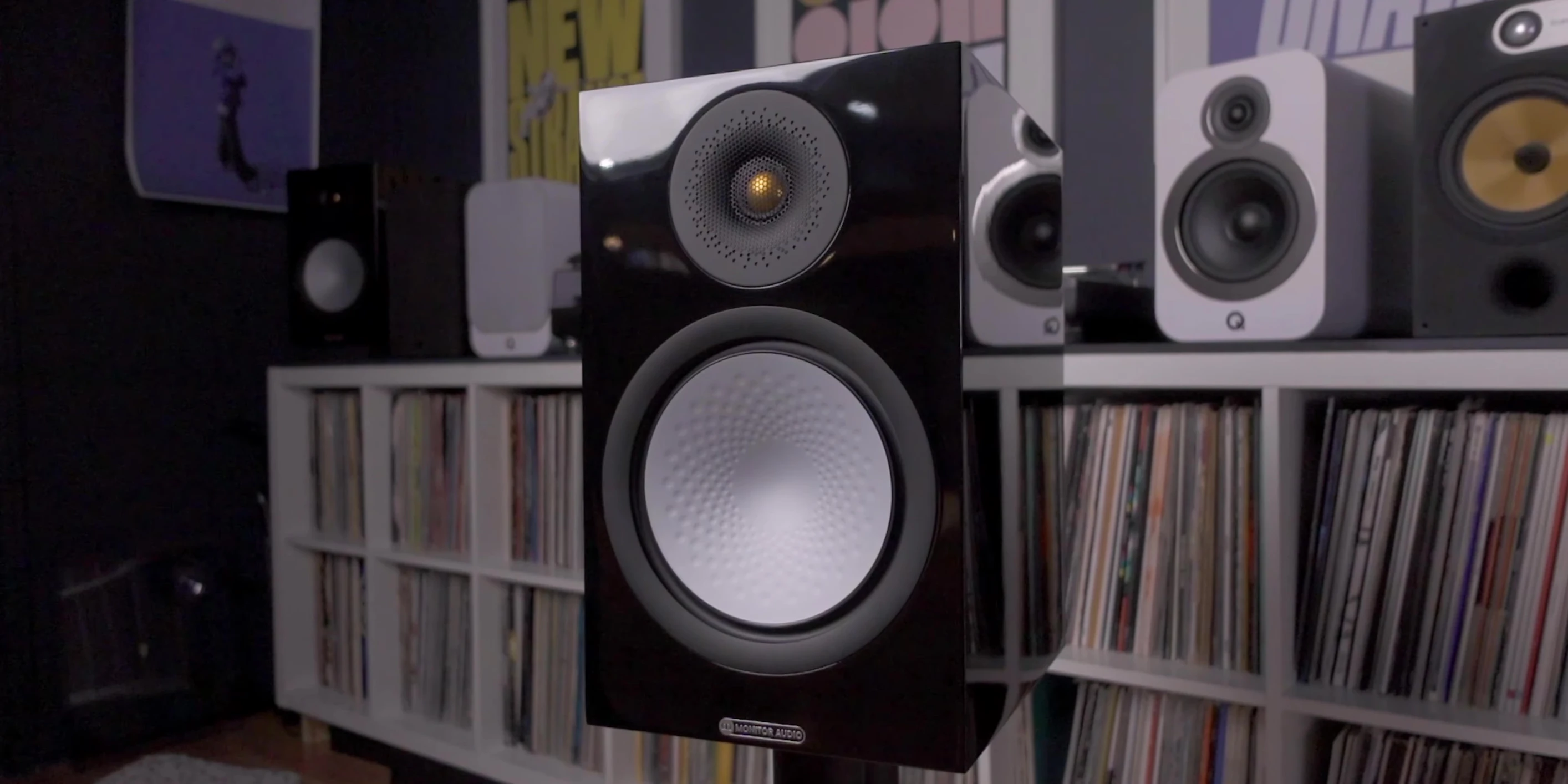 Comparison shot of the Monitor Audio Gold 100 6G and Silver 100