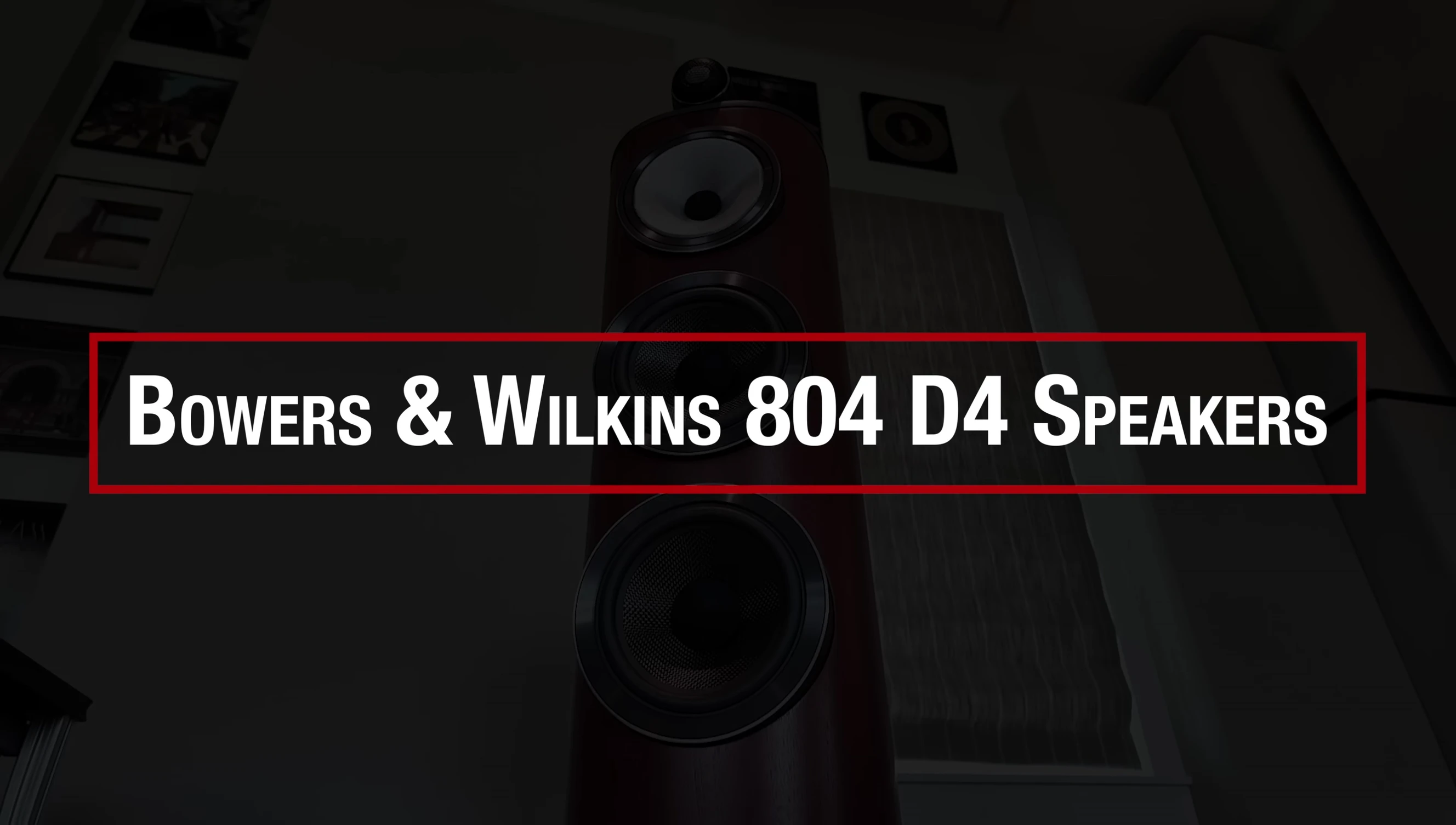 Close-up of the Bowers & Wilkins 804 D4 speaker showcasing its size and design.