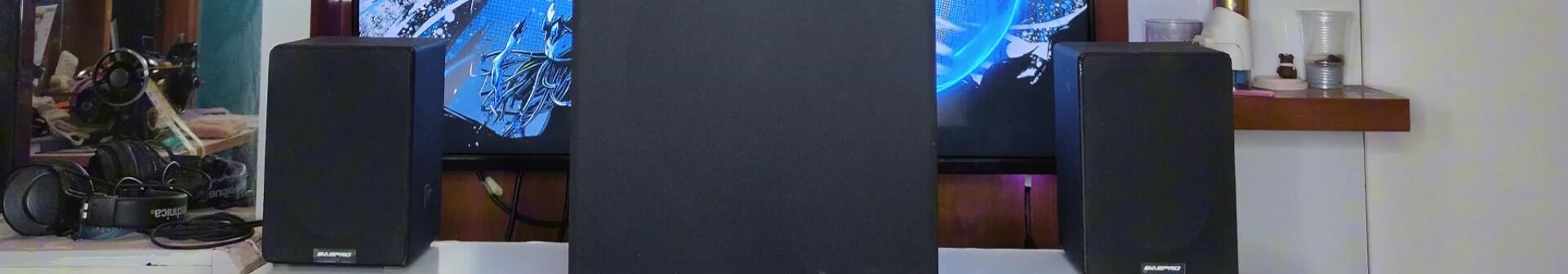 Screenshot showing the speaker during the high-volume test