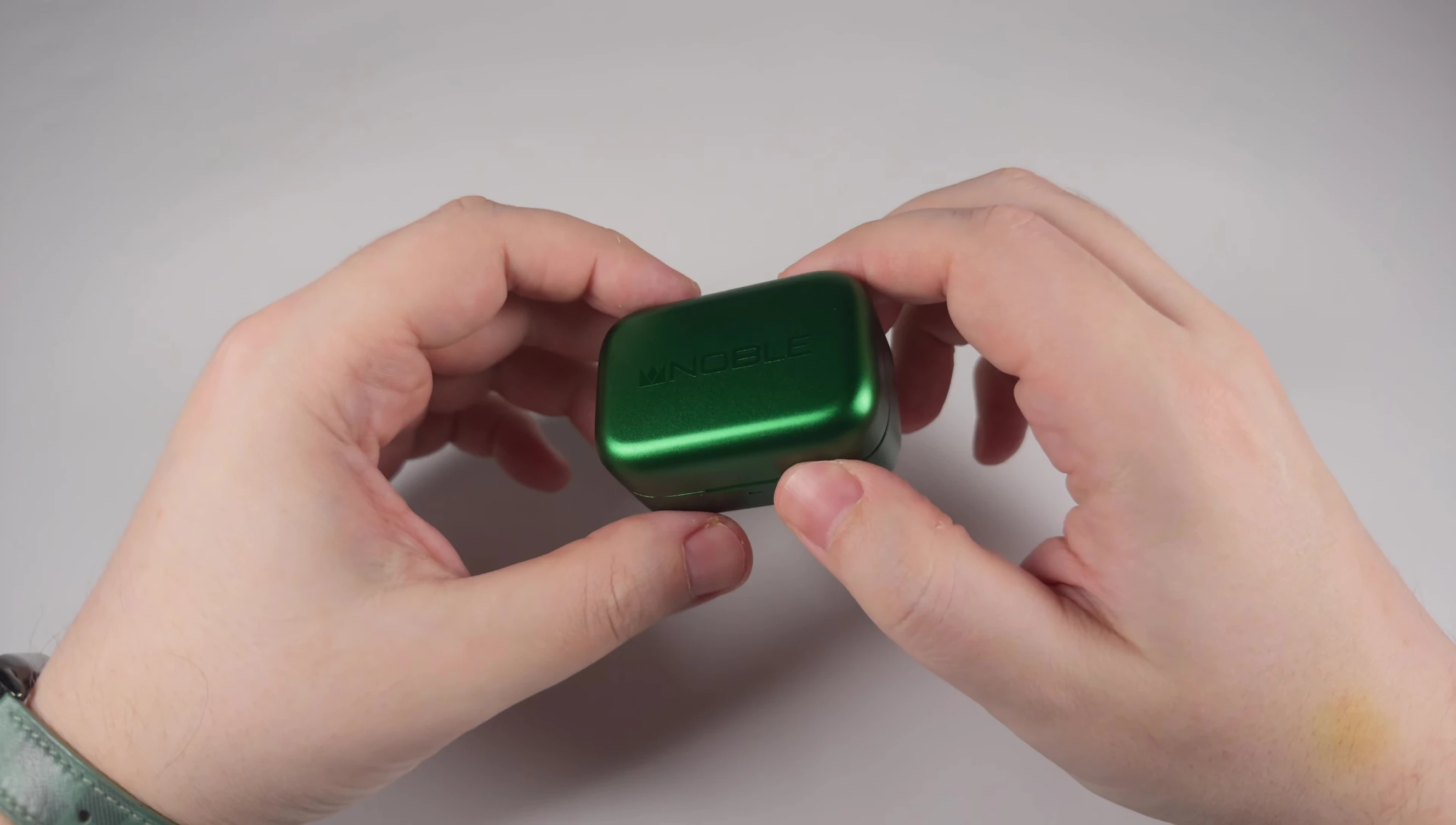 Screenshot showing the reviewer testing the microphone