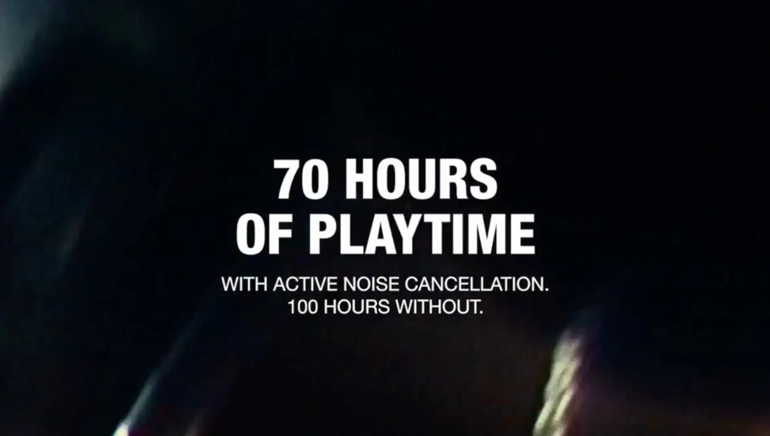 Screenshot highlighting the battery life claim