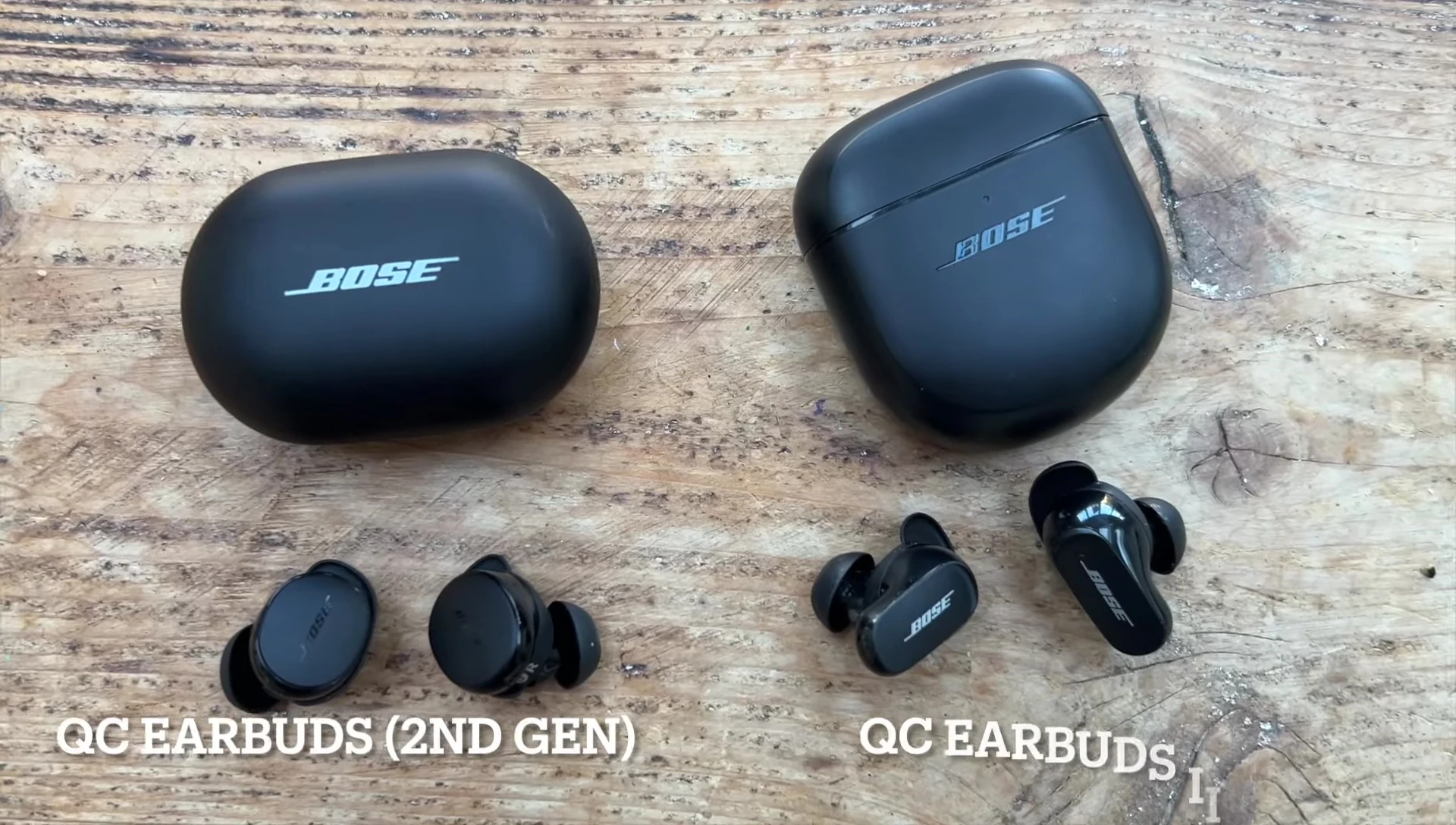 Close-up of Bose QuietComfort Earbuds showing the design without stem