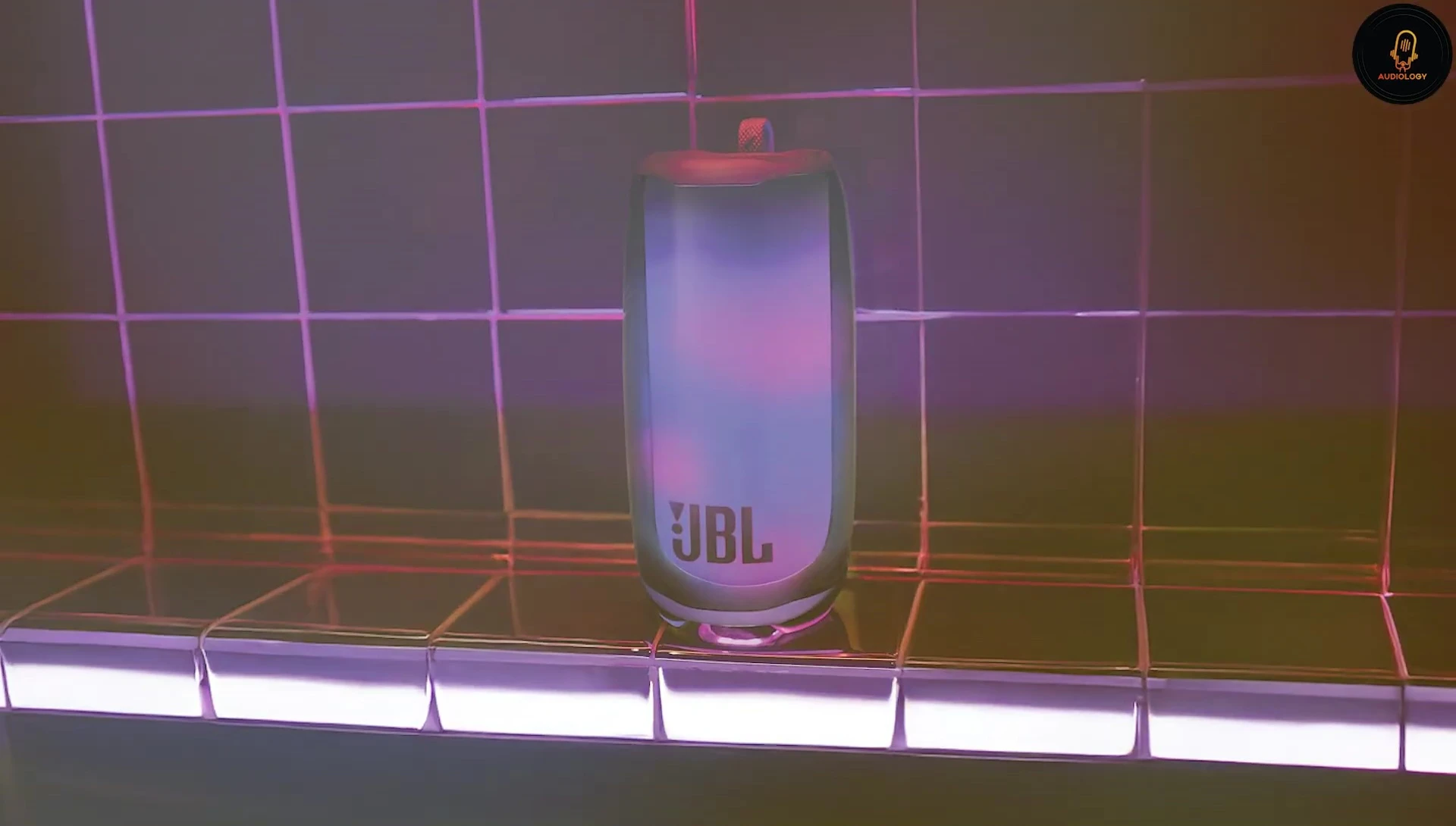 JBL Pulse 5 with its LED lights synced to music