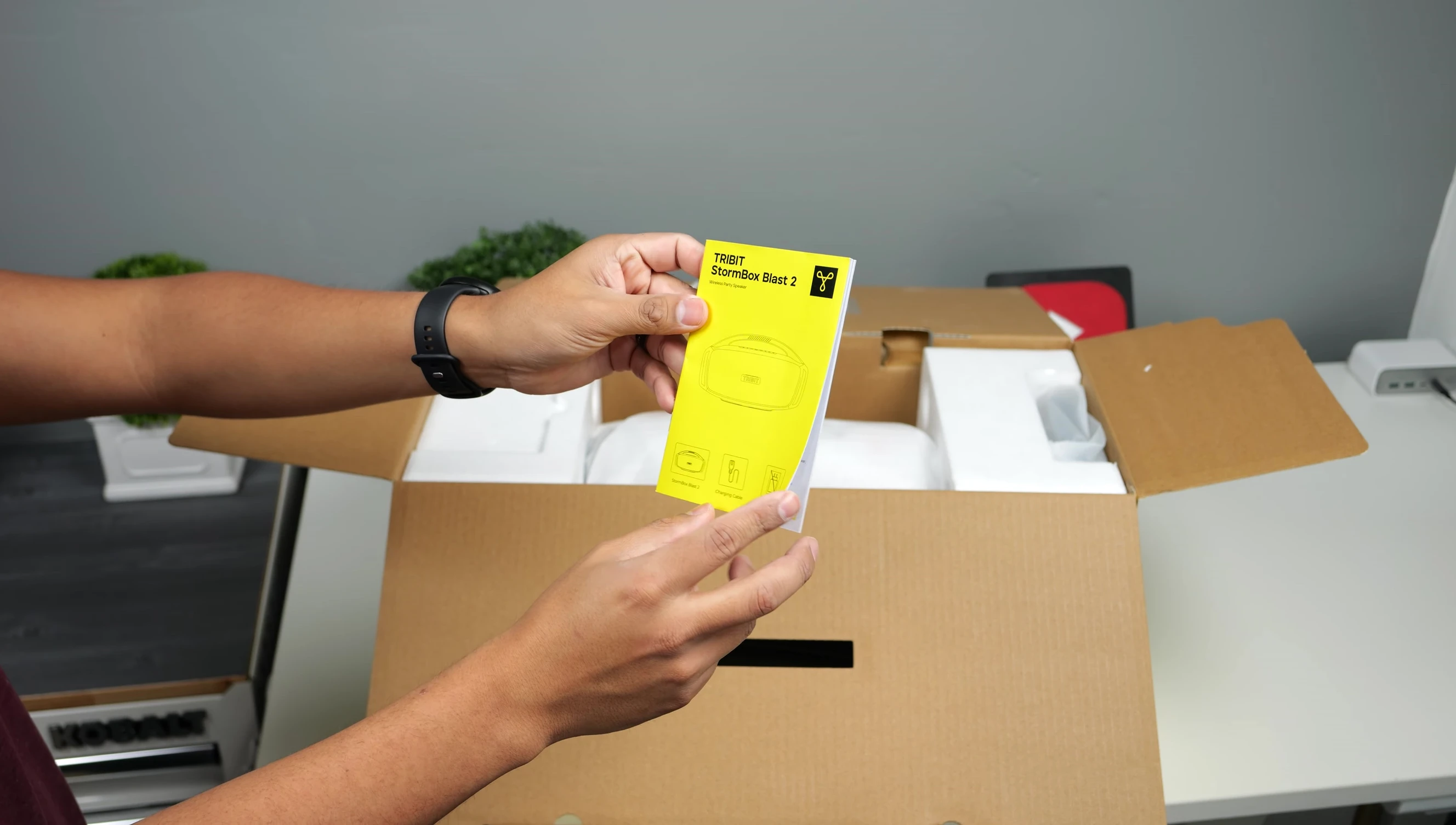 Unboxing the speaker and accessories