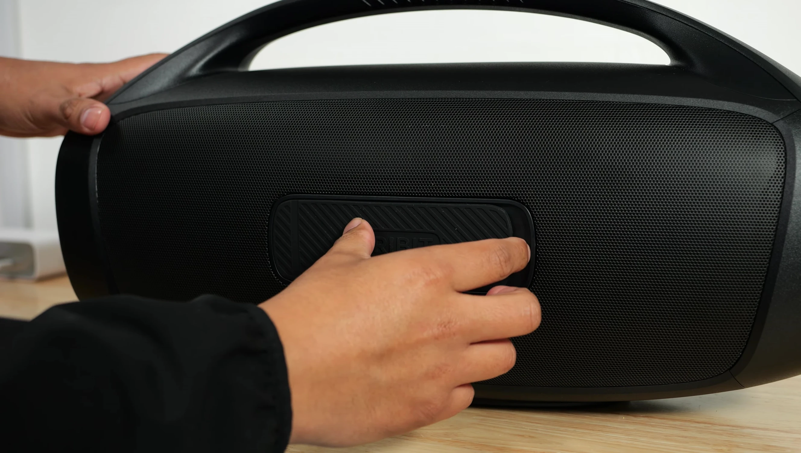 Rear panel with dust and water resistant cover
