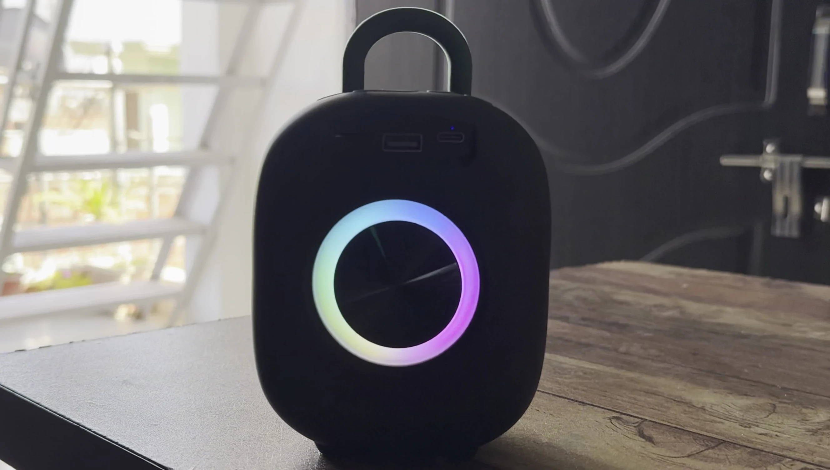 RGB lights on the back of the speaker