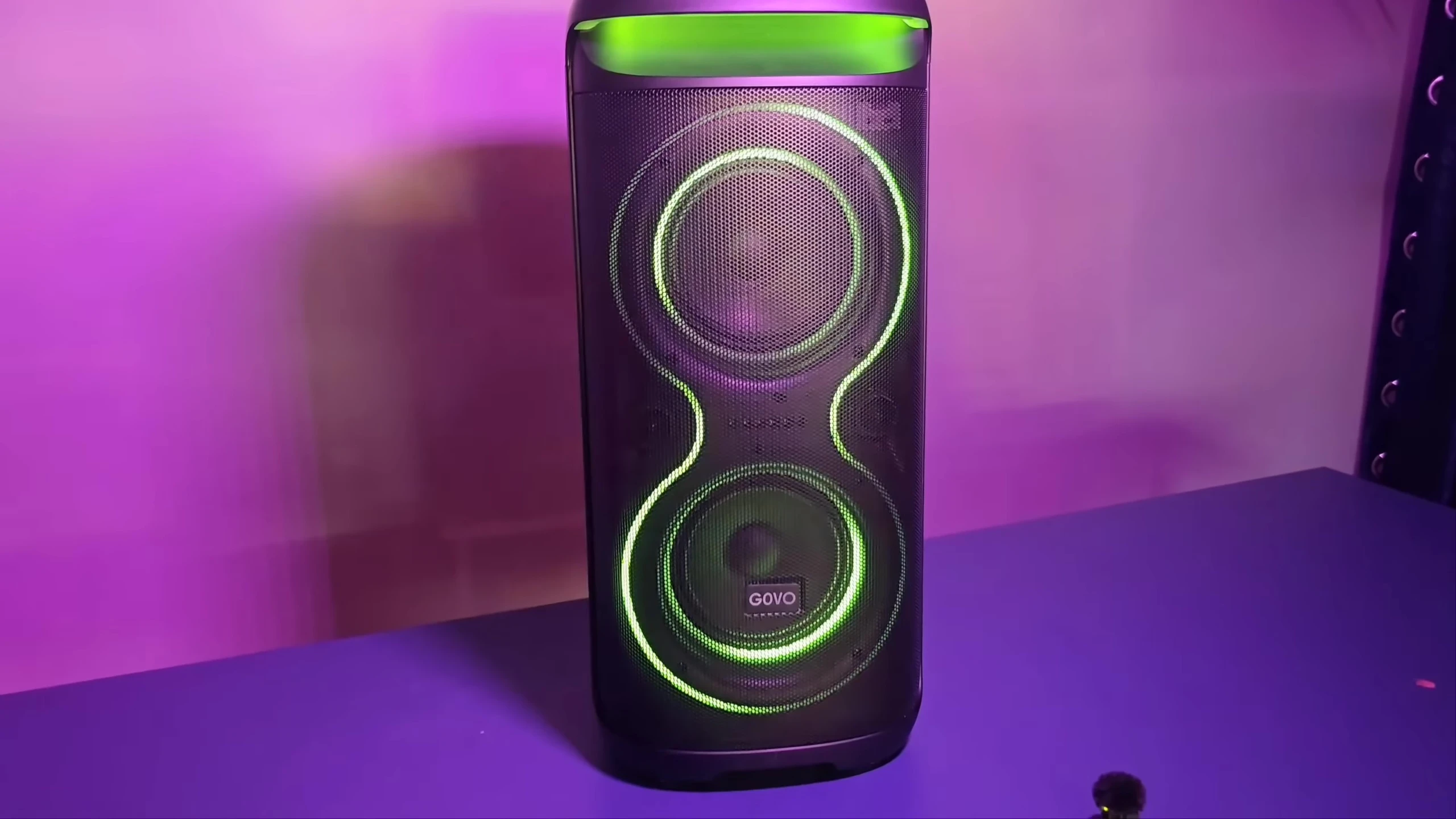 The speaker's stylish black design