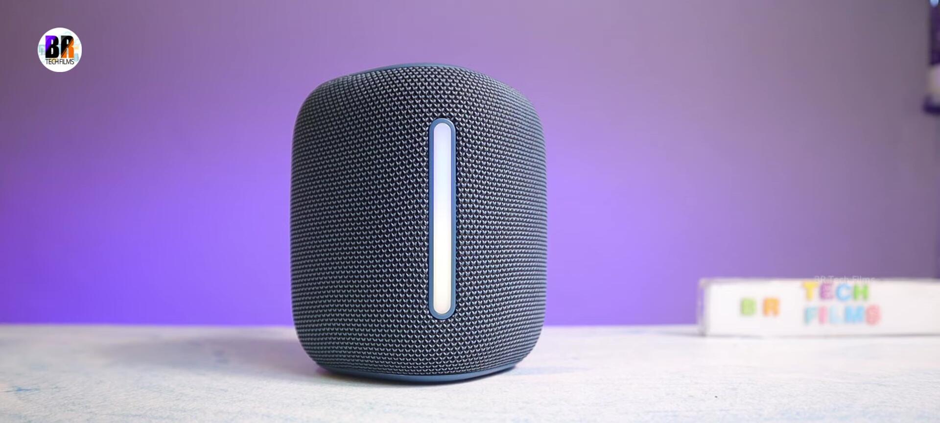 Speaker playing music, demonstrating the sound quality.