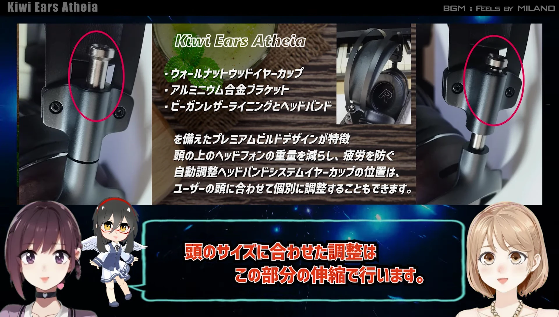 A person demonstrating the adjustable headband of the headphones.