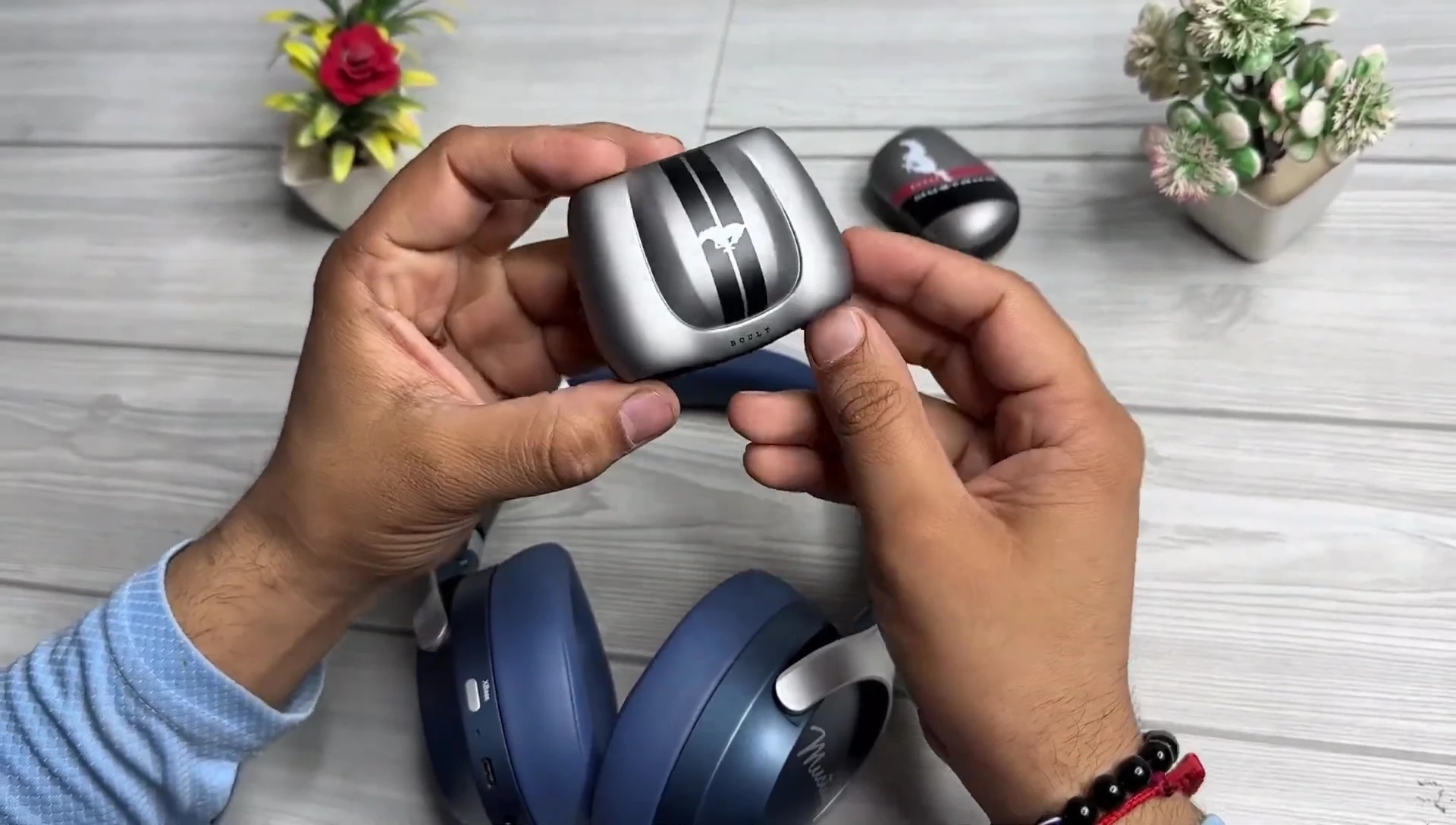 Close-up of the Boult Mustang Dyno earbuds