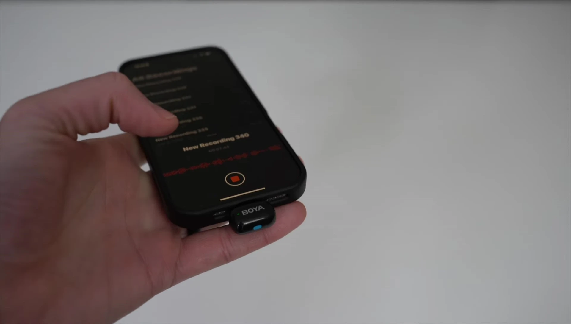 The button on the bottom of the receiver