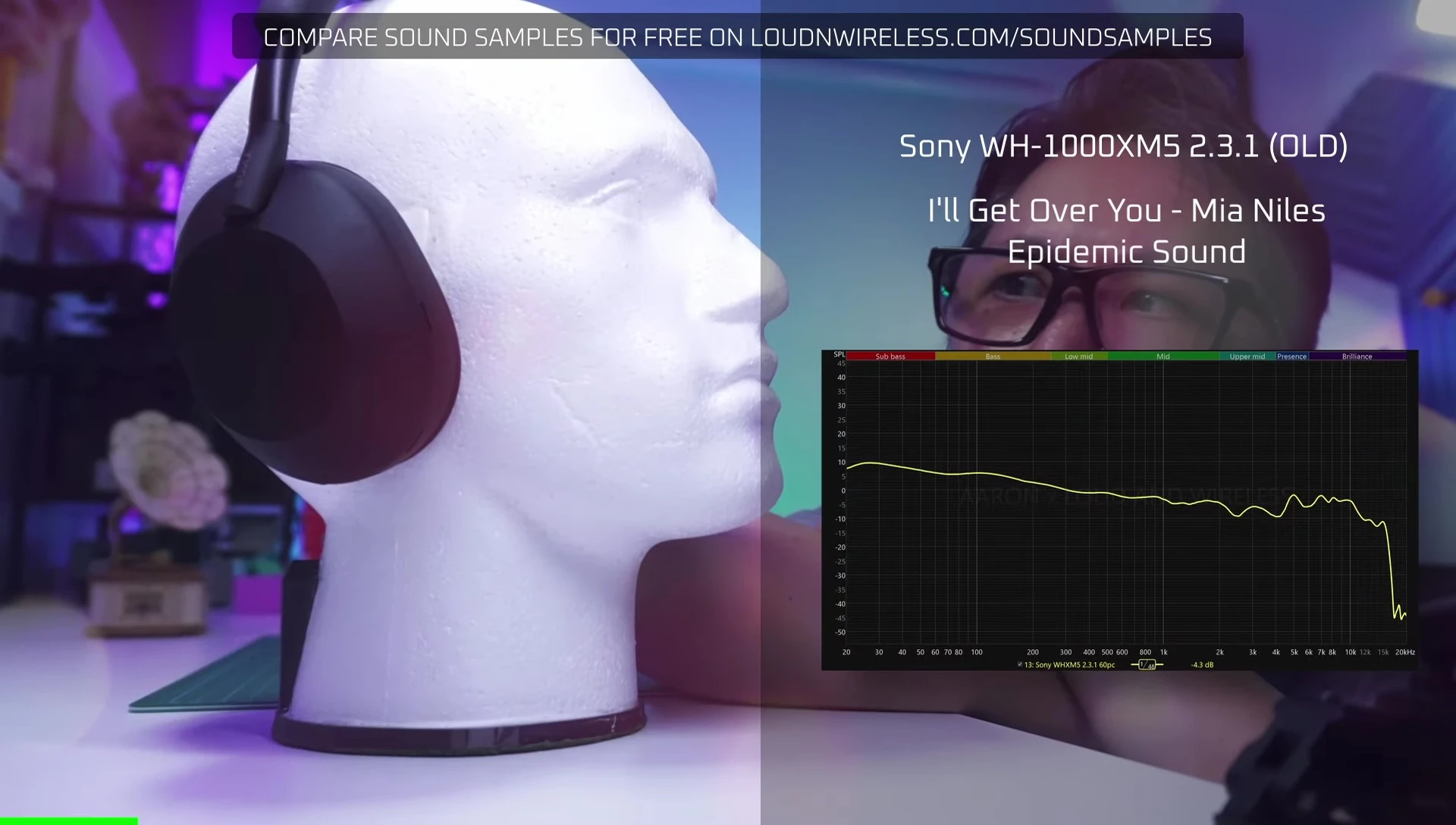 Screenshot showing a visual representation of the sound quality comparison.