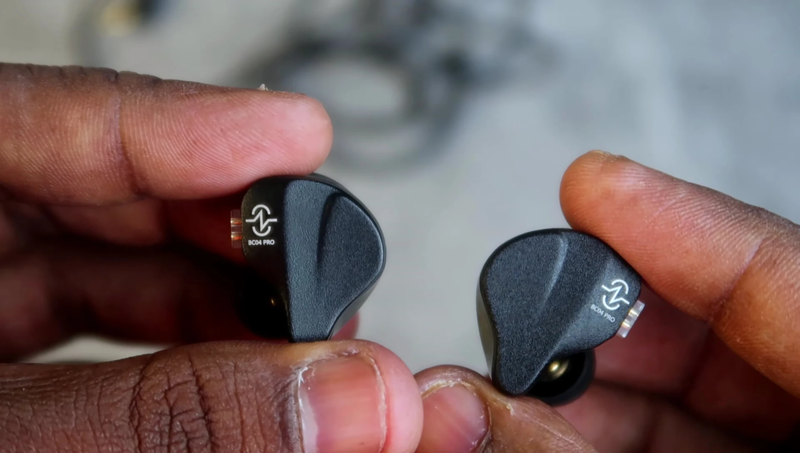 Close-up of the IEM housing