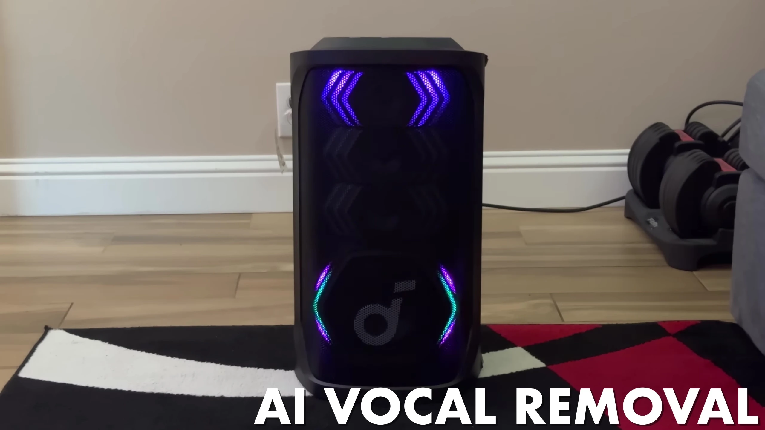 Visual representation of the AI vocal removal feature in action.